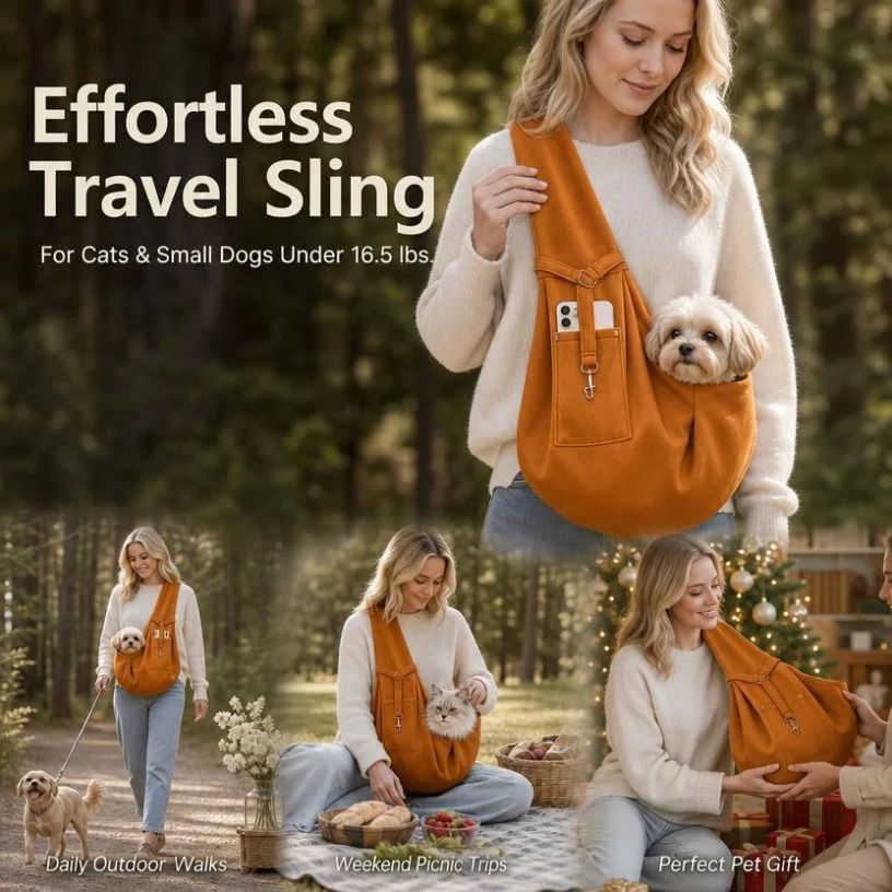 Solid Color Cat Carrier Up To 16.5lbs, Pink With Phone Pocket, Sweet Gentle Holiday Pet Gift - Image 1