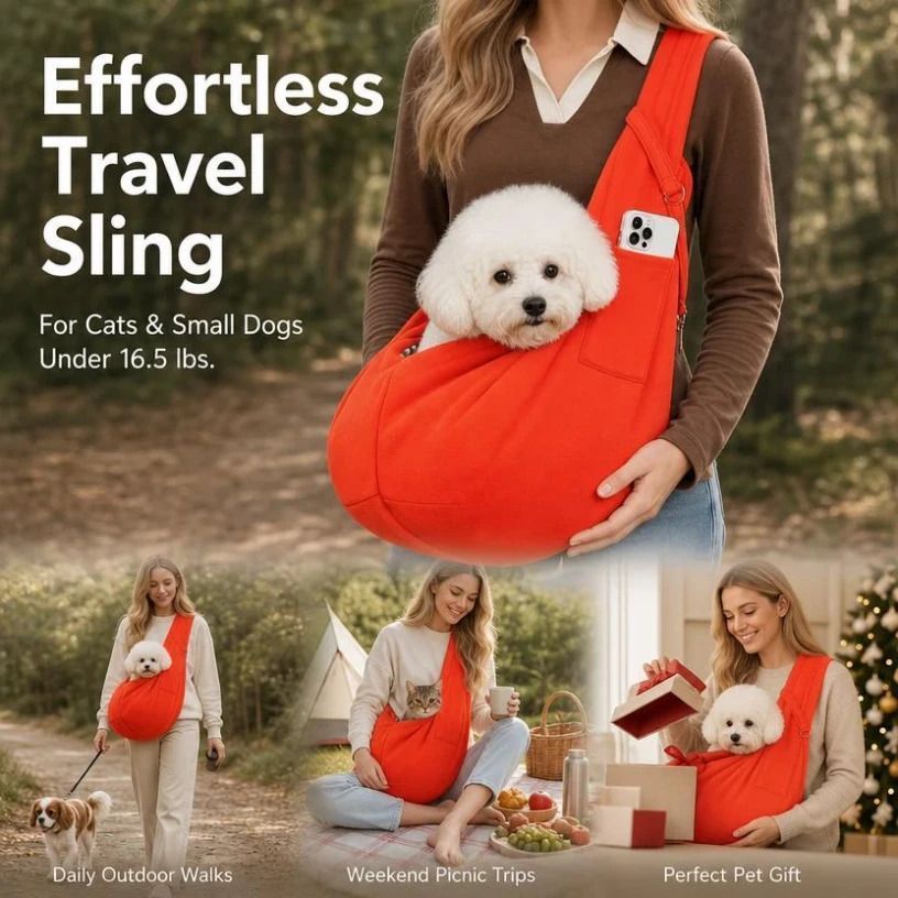 Solid Color Cat Carrier Up To 16.5lbs, Charcoal Grey With Phone Pocket, Streamlined Slim Carry Bag - Image 1