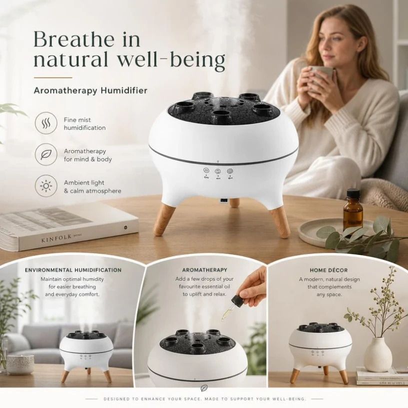 Dynamic Jellyfish Aroma Diffuser, Sound Activated RGB Lamp, Quiet Bedroom Humidifier, Relaxing Night Gift - Image 1