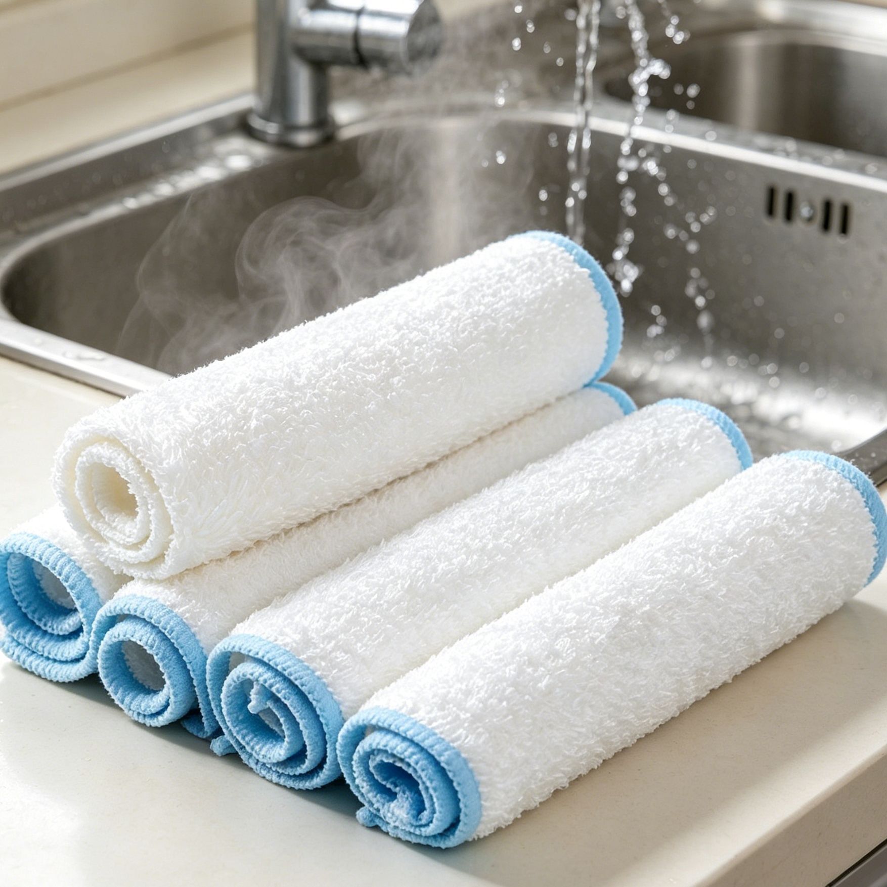 10 pk Bamboo Fiber Dish Cloth 18*23 - Image 1