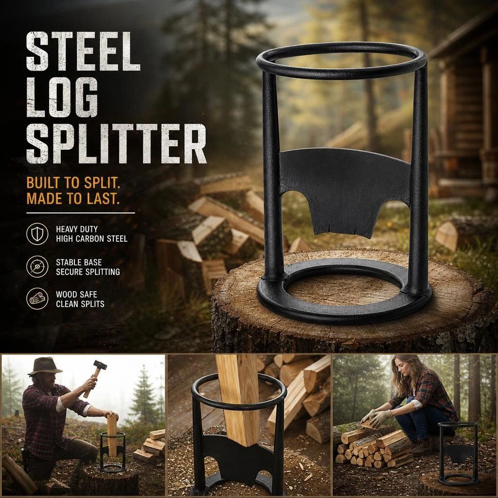 Heavy Cast Blade Firewood Splitter 27cm, Reinforced Head For Long Term Outdoor Use - Image 3