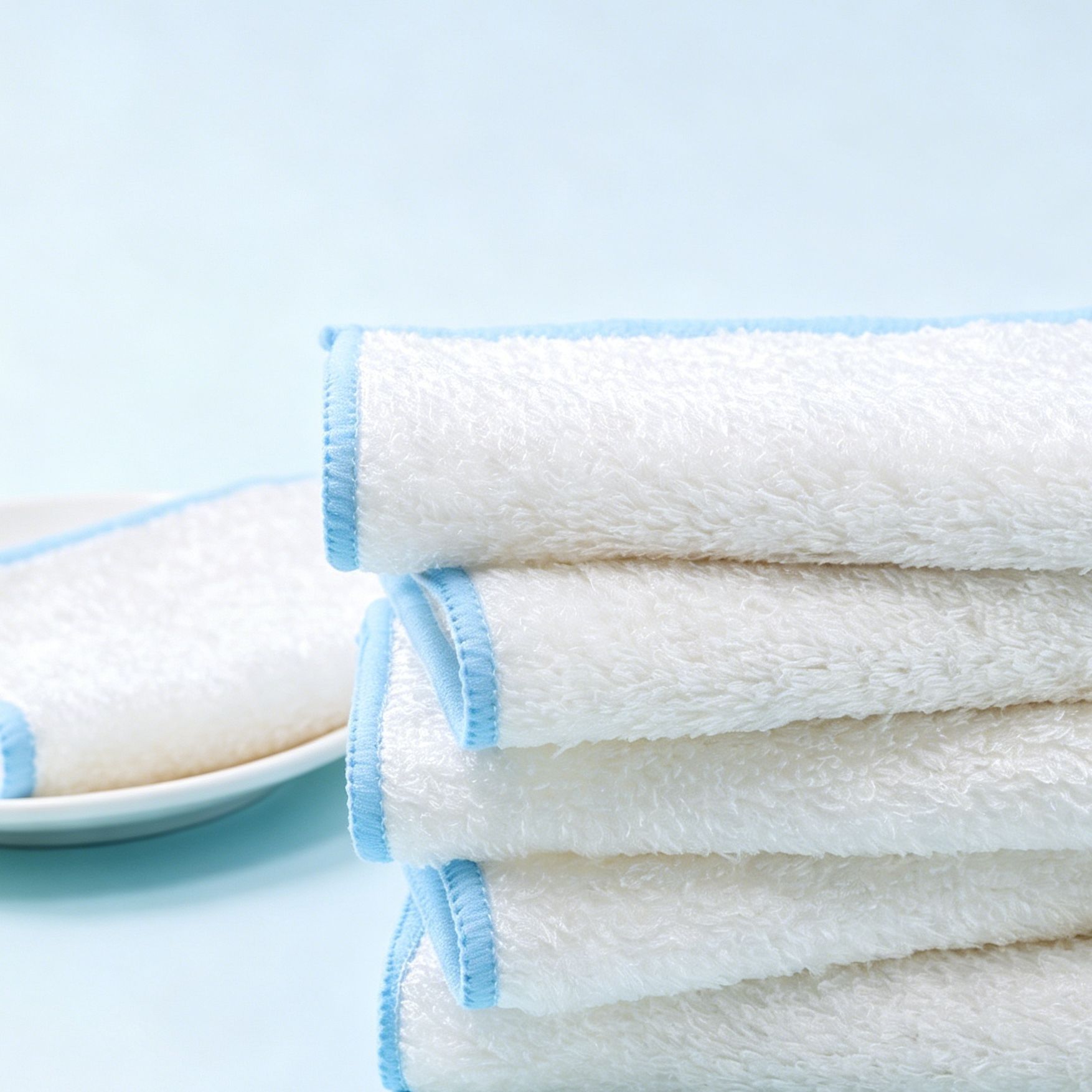 5 pk Bamboo Fiber Dish Cloth 28*28 - Image 1