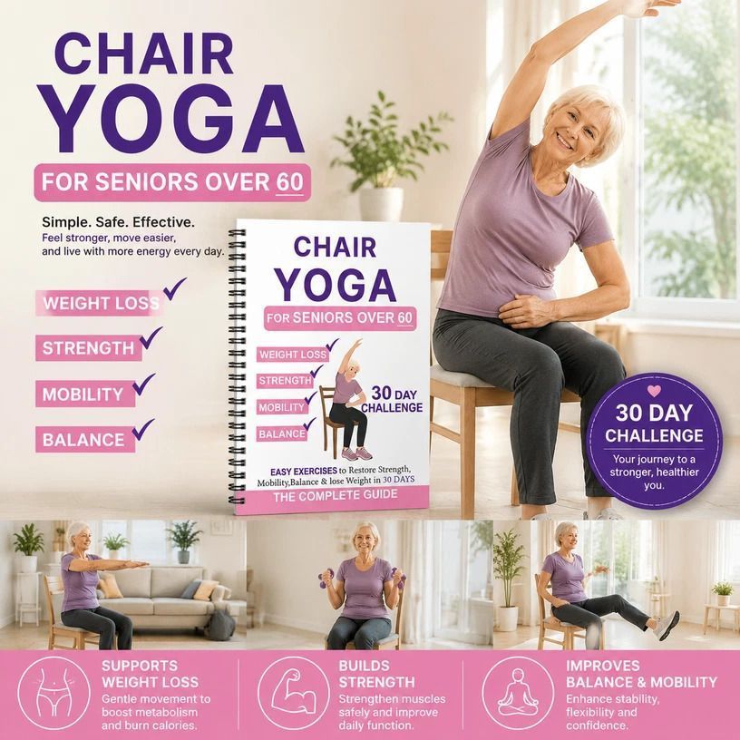 Coil Bound Senior Chair Yoga Weight Loss Logbook, All-Round Physical Improvement Guide - Image 1