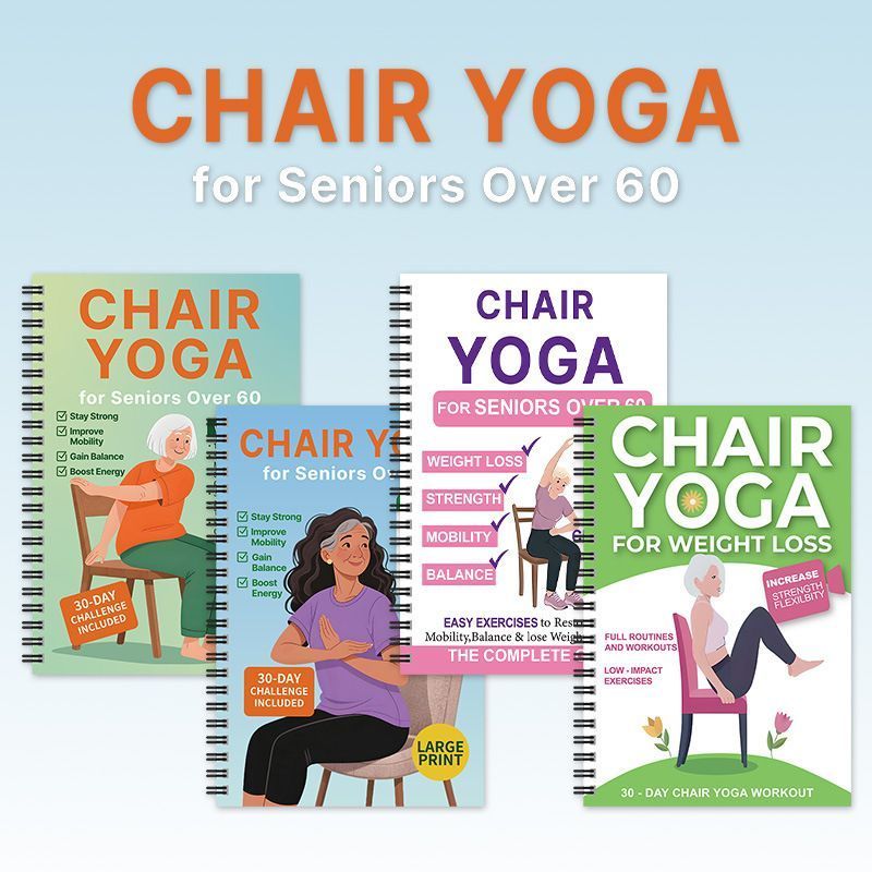 Two-Pack Coil Bound Senior Fitness Notebooks, Stable Strength Training & All-Round Improvement Yoga Guides - Image 2