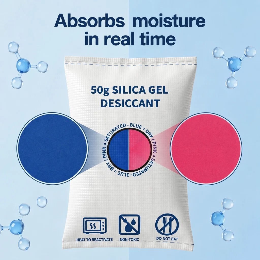 Visible Moisture Silica Gel Drying Beads, Regular Green Colour Changing Desiccant, 200g 2 Pack - Image 5