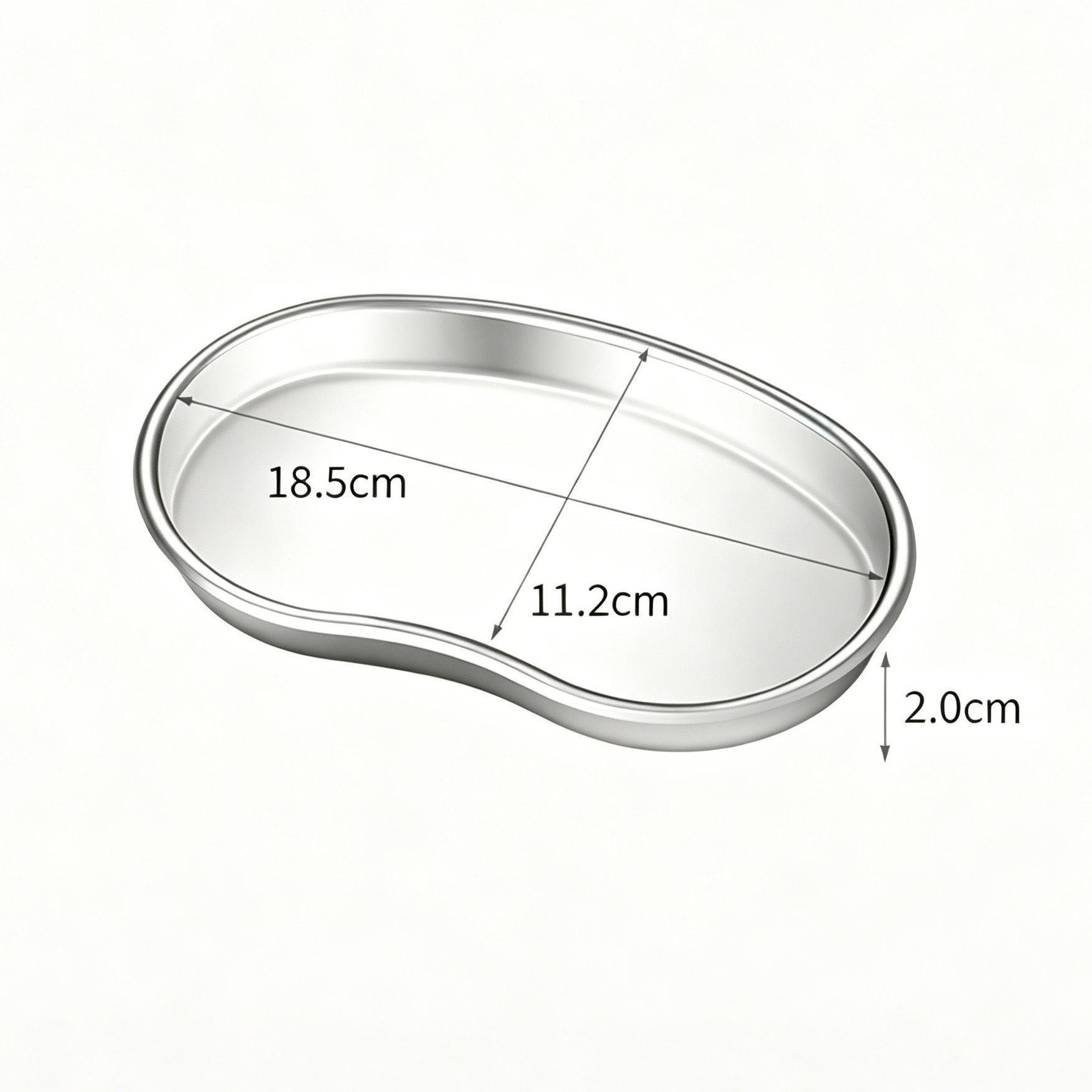 Small Curved Tray 304 Stainless Steel 2pcs - Image 1