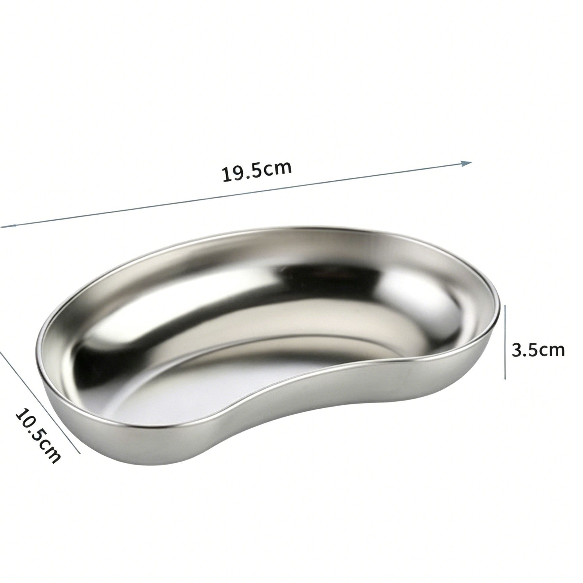 Deep Small Kidney Tray 304 Stainless Steel 2pcs - Image 1