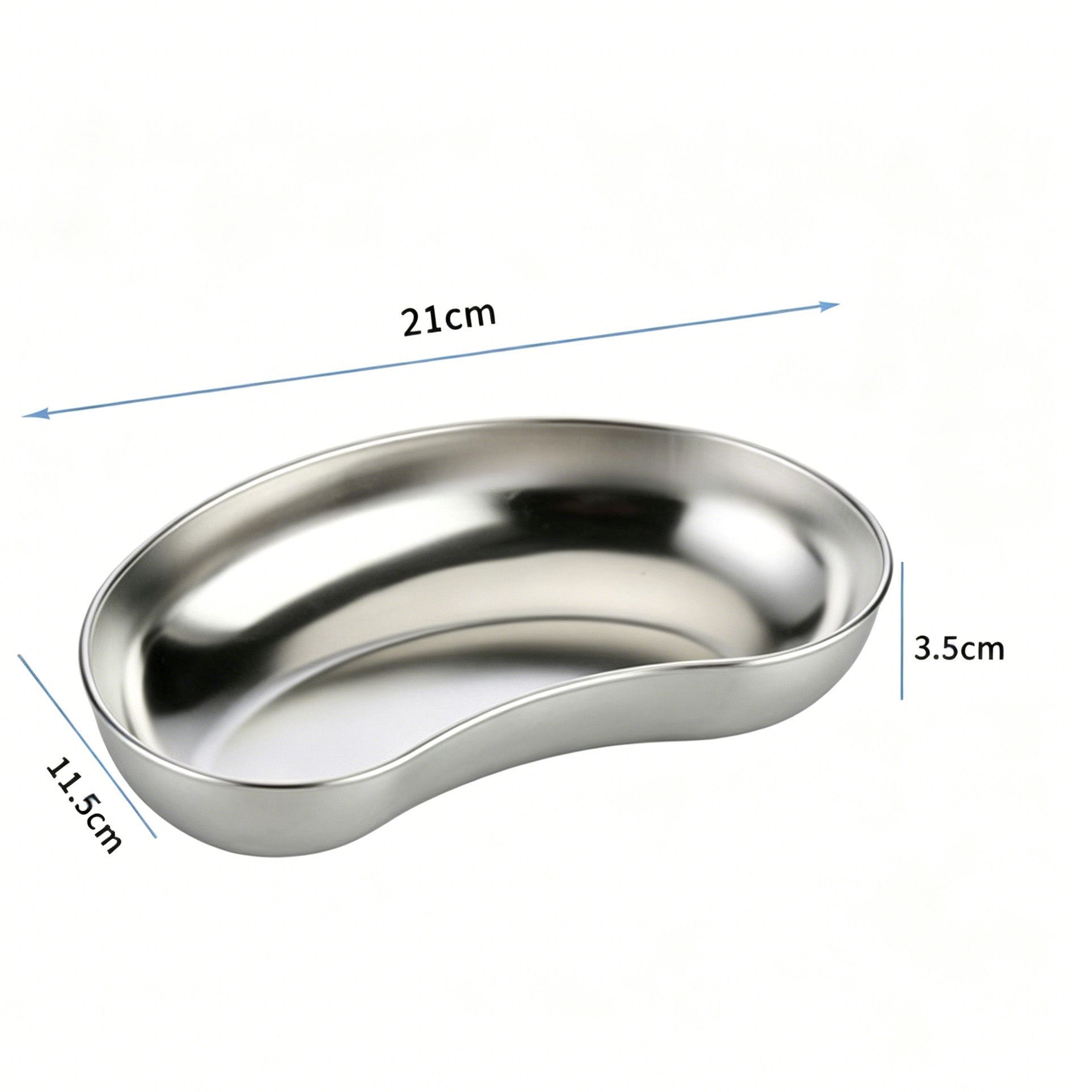 Deep Medium Kidney Tray 304 Stainless Steel 2pcs - Image 1