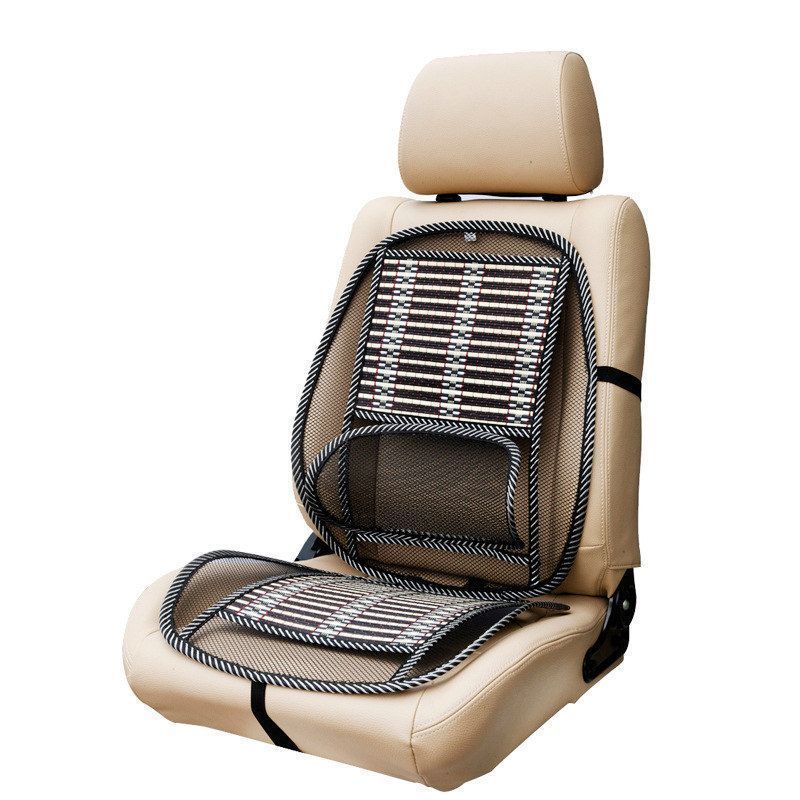 1pc Car Bamboo Wire Cooling Seat Cushion With Backrest - Image 2