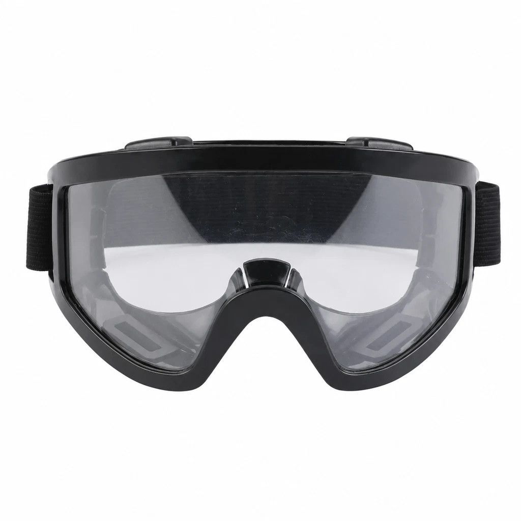 Heartwarming Sports Goggles Wind Sand Protection, Black Frame Clear Lens - Image 2