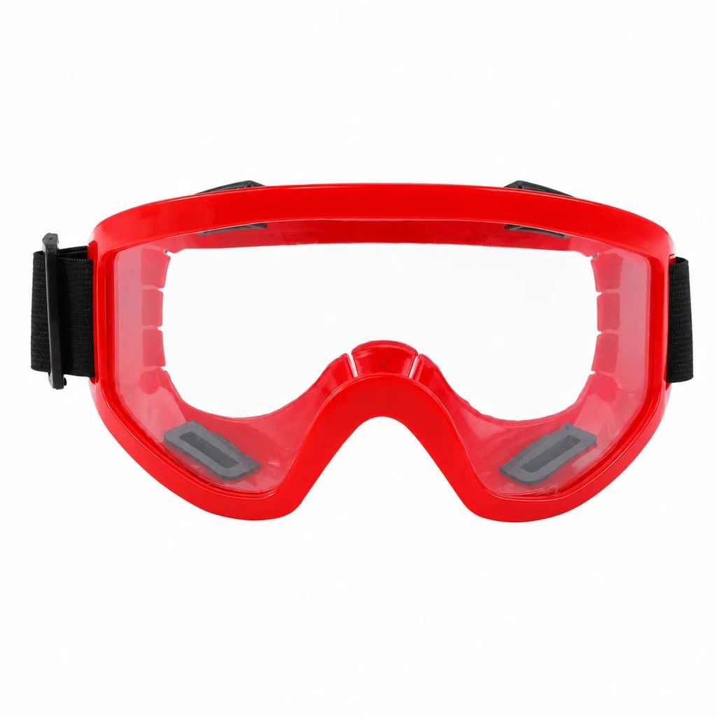 Ideal Outdoor Lover Gift Wind Block Goggles, Red Frame Clear Lens - Image 2