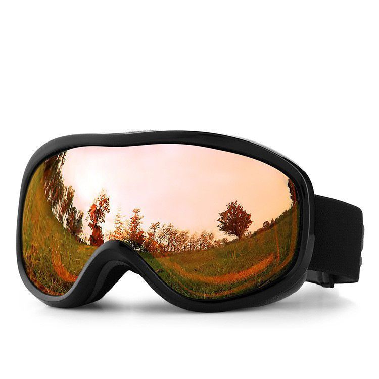 Sweet Daily Surprise Professional Ski Eyewear, Dual Anti-Fog Structure Blocks Wind & Strong Reflected Light, Black Frame Orange Lens - Image 2