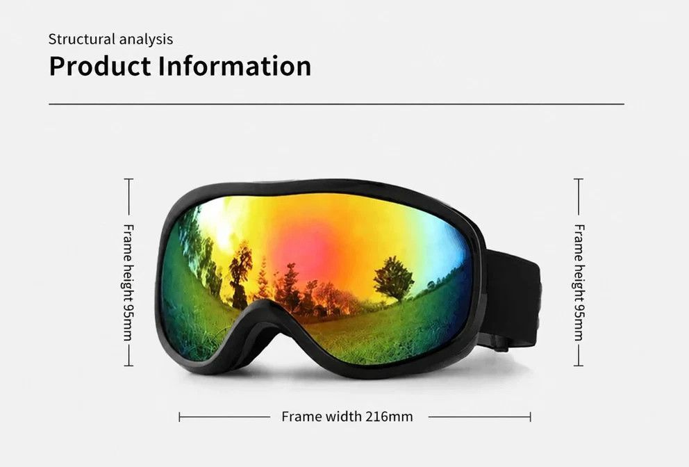 Premium Keepsake Gift Ski Goggles, Full Anti-Reflective Coating & Smooth Air Circulation, White Frame Mercury Lens - Image 7