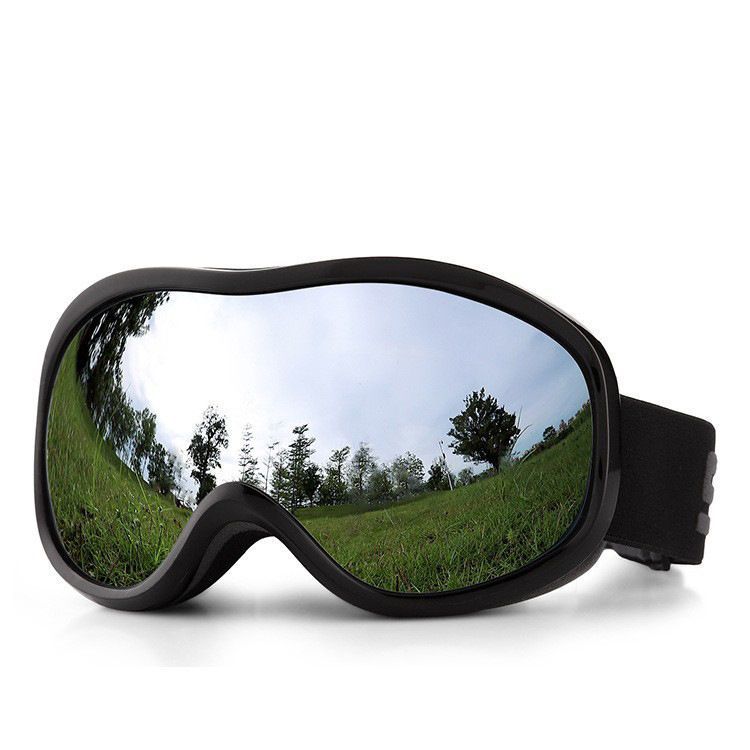 Caring Winter Gift Ventilated Ski Goggles, Reliable Wind Barrier & Reflection Reduction Effect, Black Frame Mercury Lens - Image 2