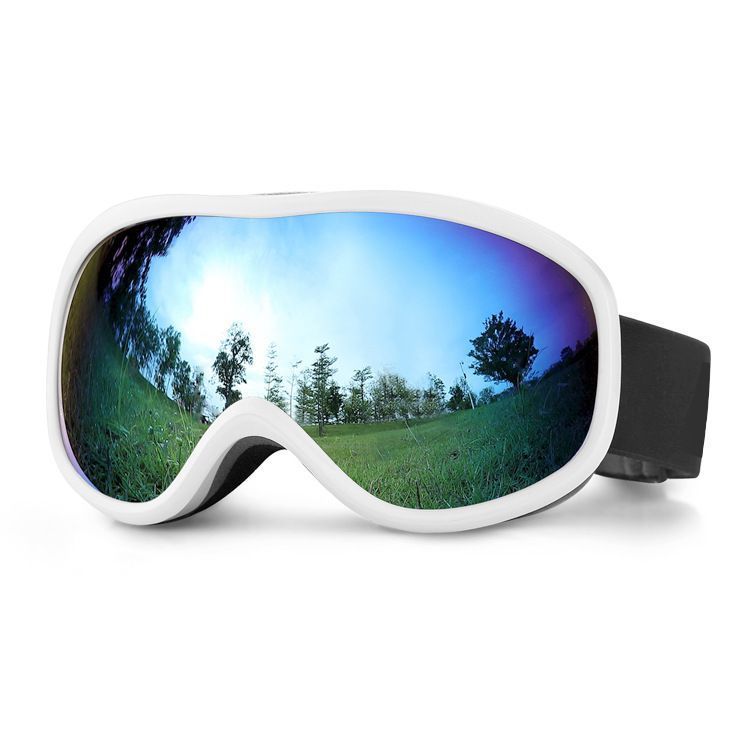 Unforgettable Snow Trip Gift, HD Anti-Glare Double-Layer Ski Eyewear With Comfort Air Flow, White Frame Ice Blue Lens - Image 2