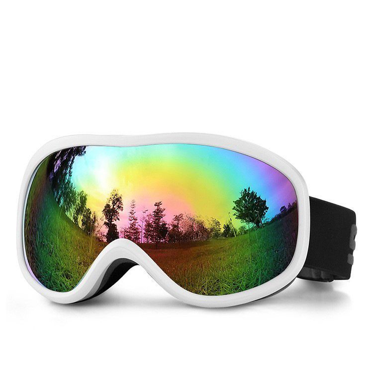 Lovely Casual Gift For Skiers, Wind Resistant Anti-Reflection Ski Glasses Soft Pink Lens, White Frame - Image 2