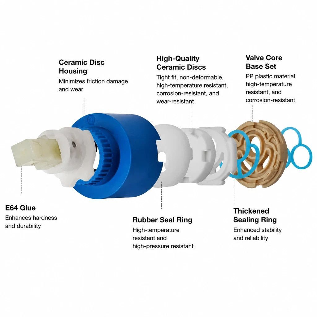 Premium Bathroom Keepsake Gift Stainless Steel Hot Cold Mix Tap, Matte Black Shower Complete Accessory Kit - Image 5