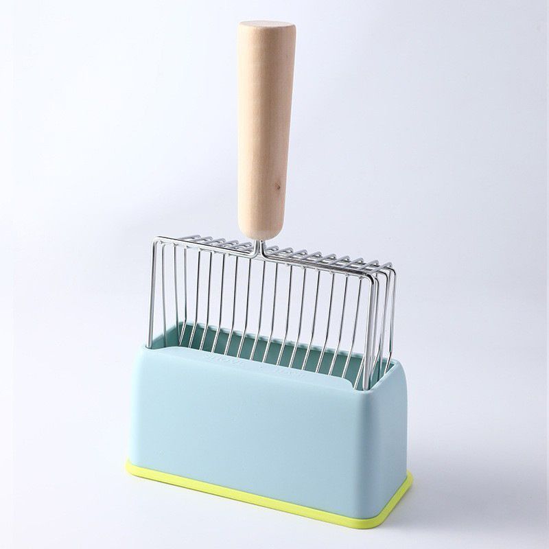 Blue Beech Wood Handle Litter Scoop Only - Image 1