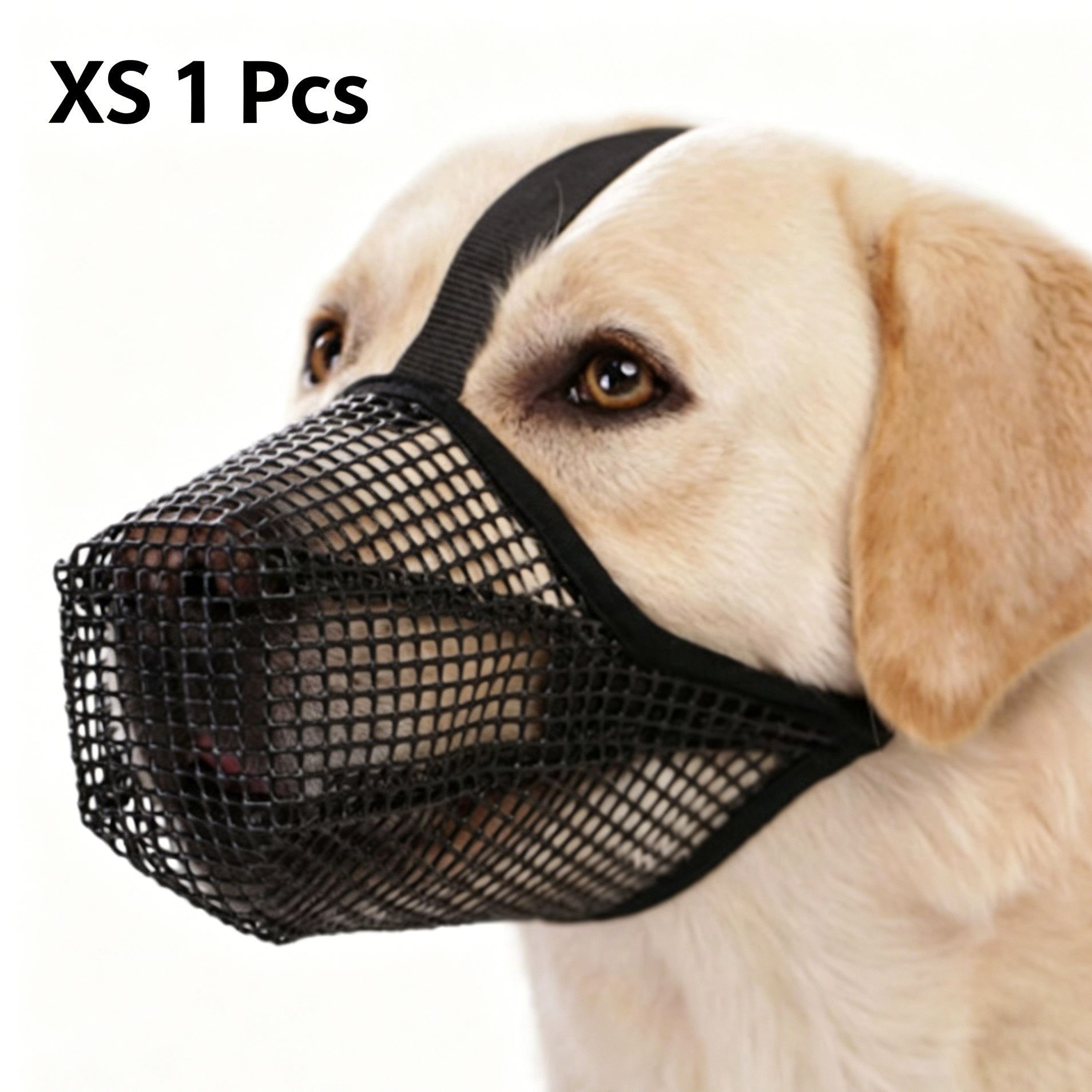 Black Mesh Dog Muzzle XS, Drinkable - Image 1