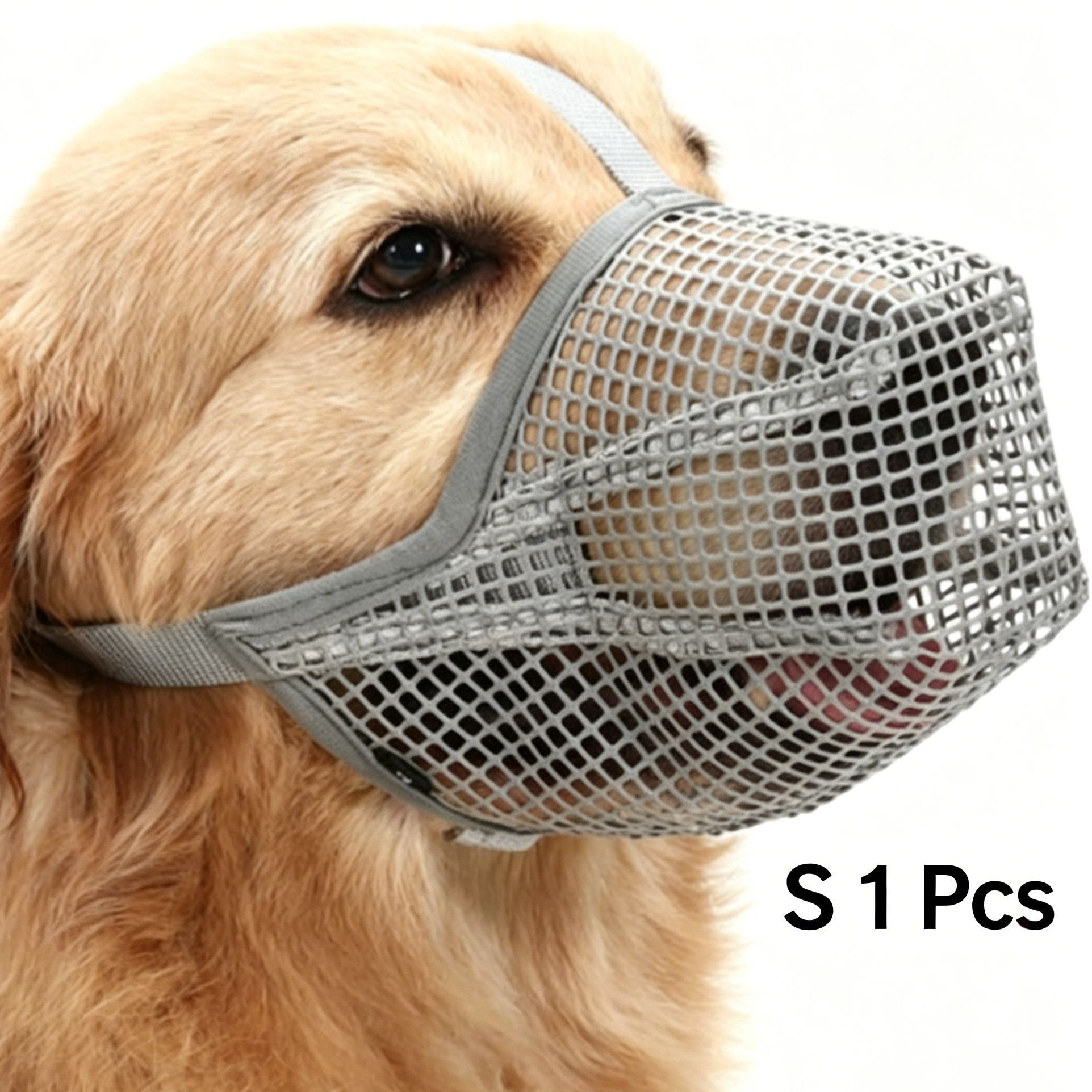 Grey Mesh Dog Muzzle S, Drinkable - Image 1
