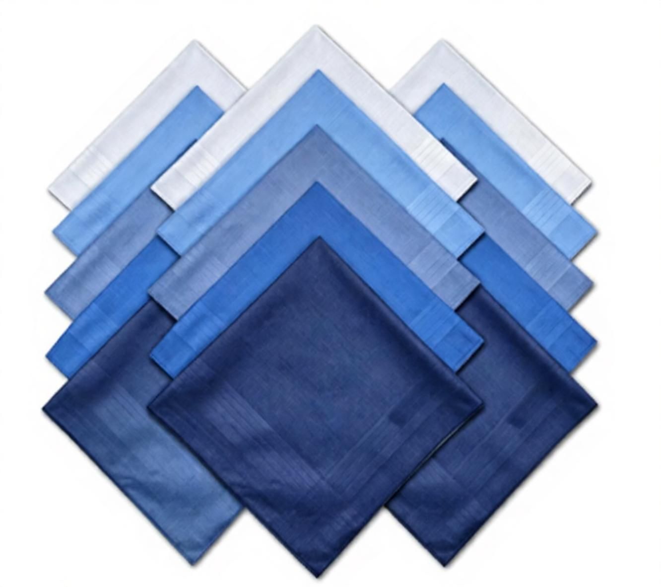 Solid Striped Men Suit Pocket Square Handkerchief 15pcs - Image 1