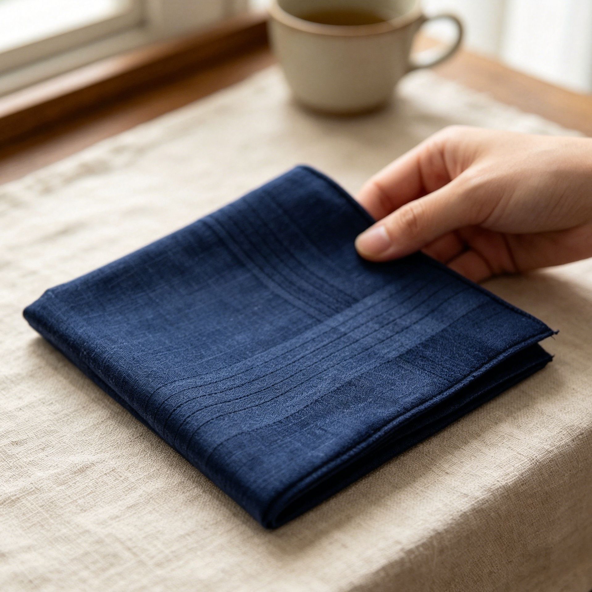 Solid Striped Men Suit Pocket Square Handkerchief 5pcs - Image 4