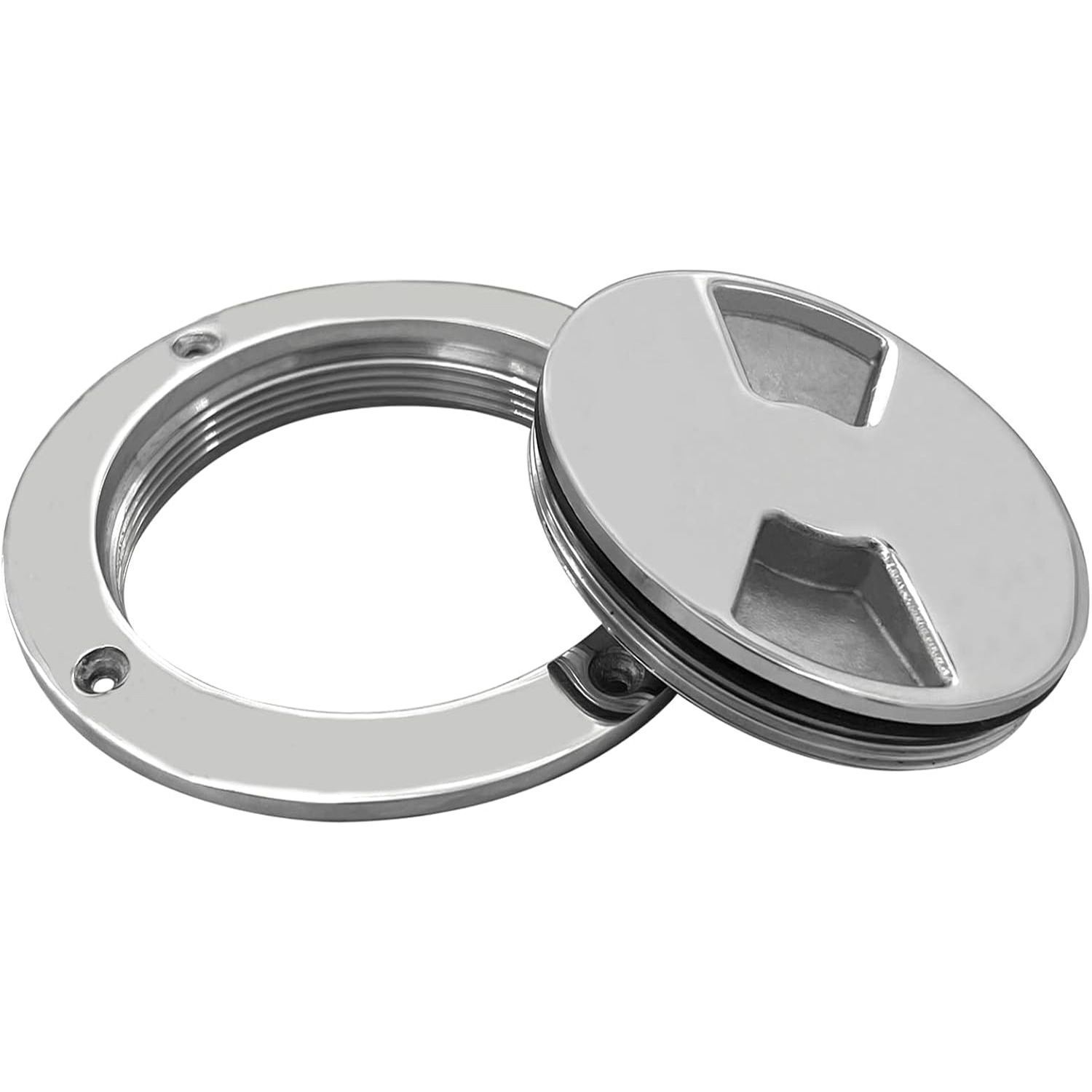 3 Inch 316 Stainless Steel Round Deck Plate Marine Yacht Hardware Fitting - Image 2