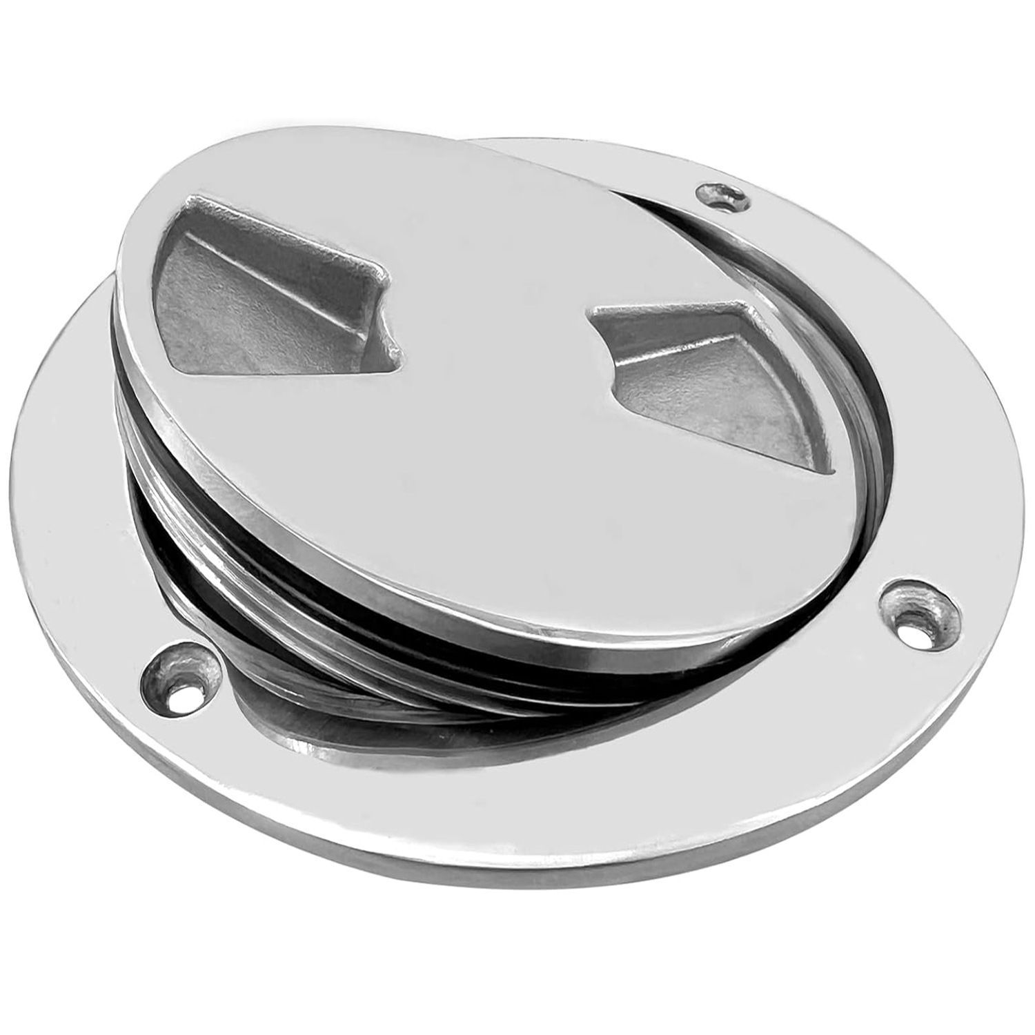 5 Inch 316 Stainless Steel Round Deck Plate Marine Yacht Hardware Fitting - Image 4