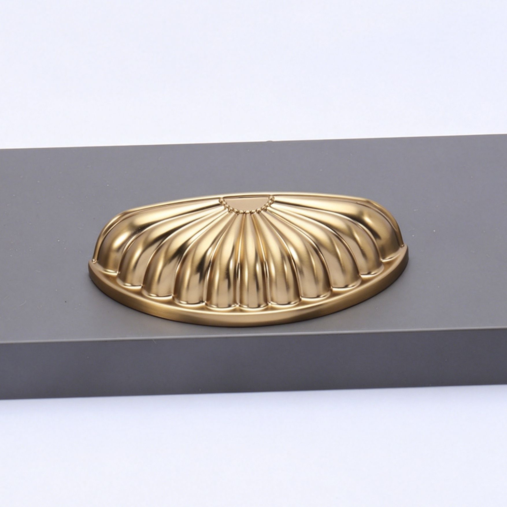 76mm Hole Spacing Shell Fan Cabinet Pull 2pcs - Image 1