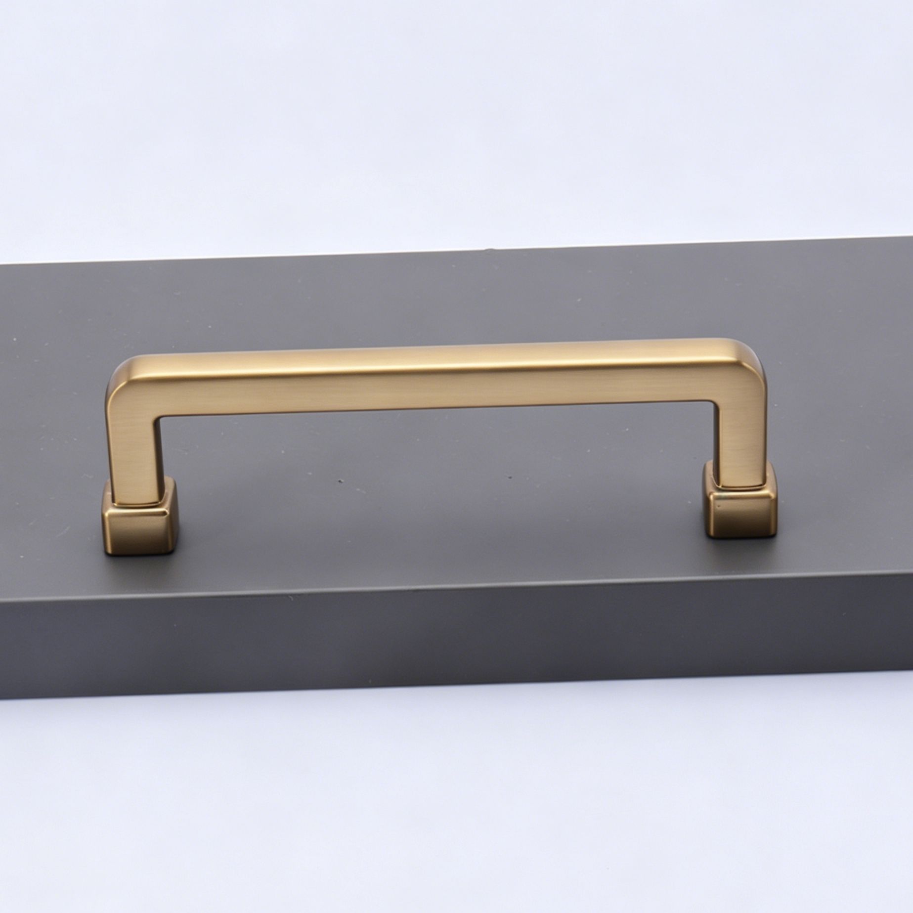 96mm Hole Spacing Square Straight Cabinet Pull 2pcs - Image 1