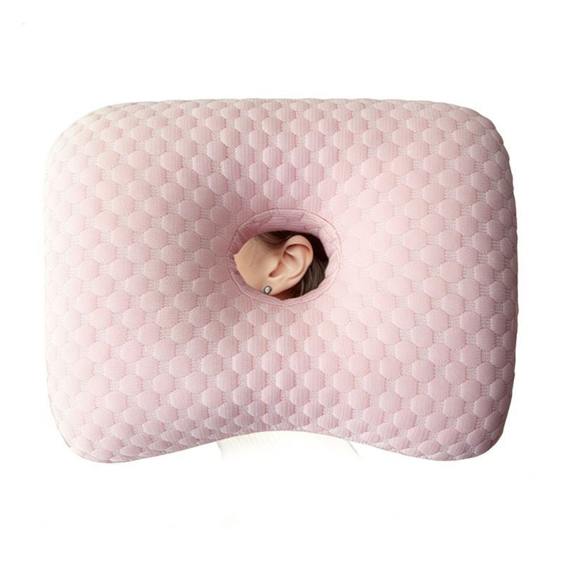 Pink Ice Cool Bean Ear Pillow, Summer Cooling No Squeeze Earrings - Image 1