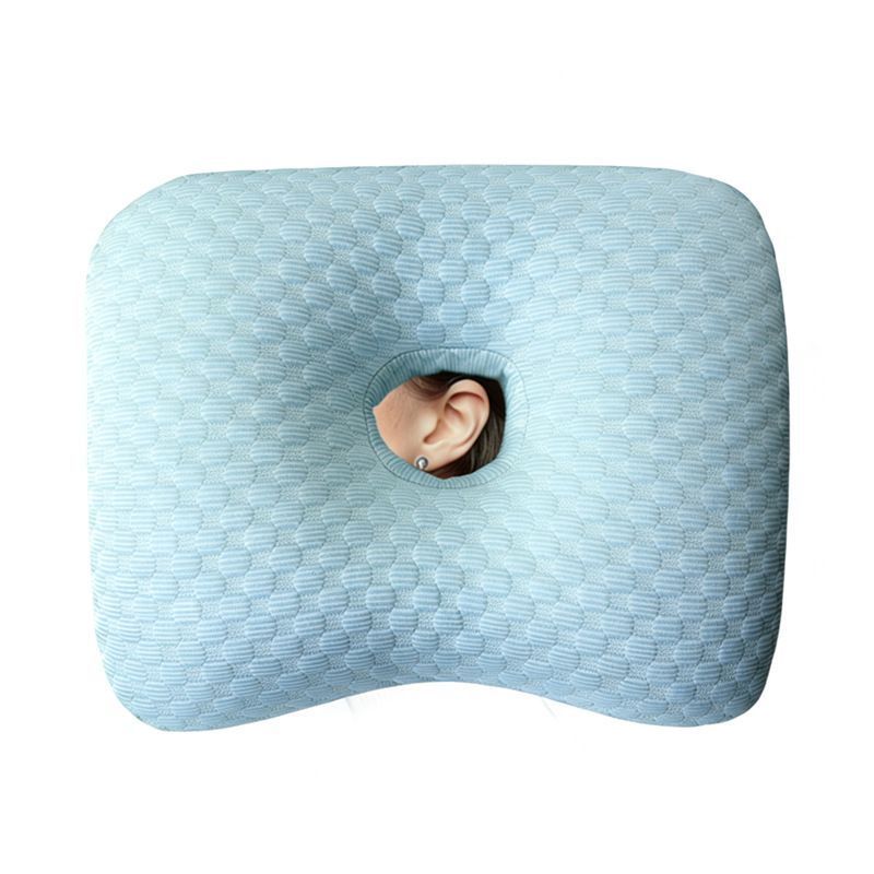 Blue Ice Bean Cooling Ear Cushion, Silky Touch Zero Ear Pressure - Image 1