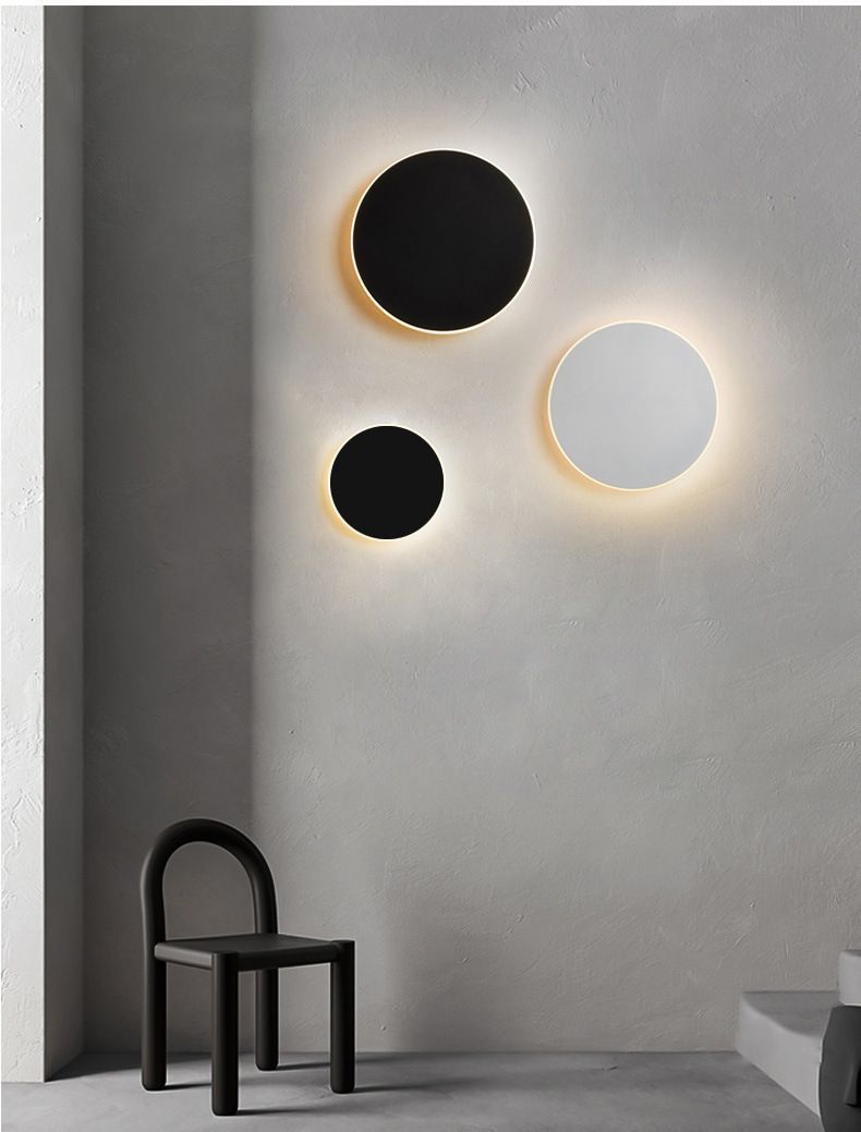 30CM White Touch Eclipse Wall Light 2Pcs Stepless Dimming - Image 6