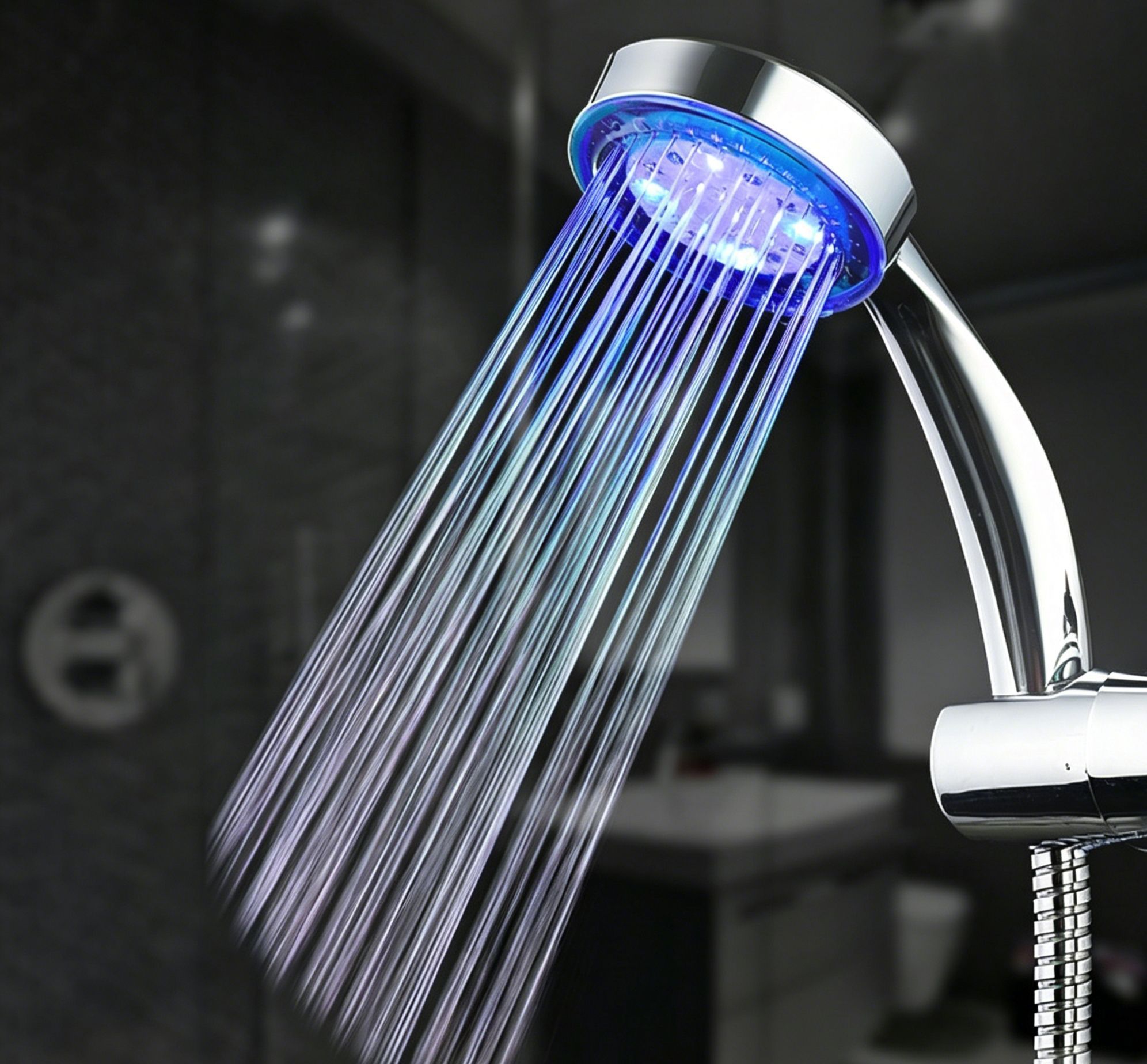 Colour Convex Self Generate Shower Head, Cozy Rainbow Glow - Image 1