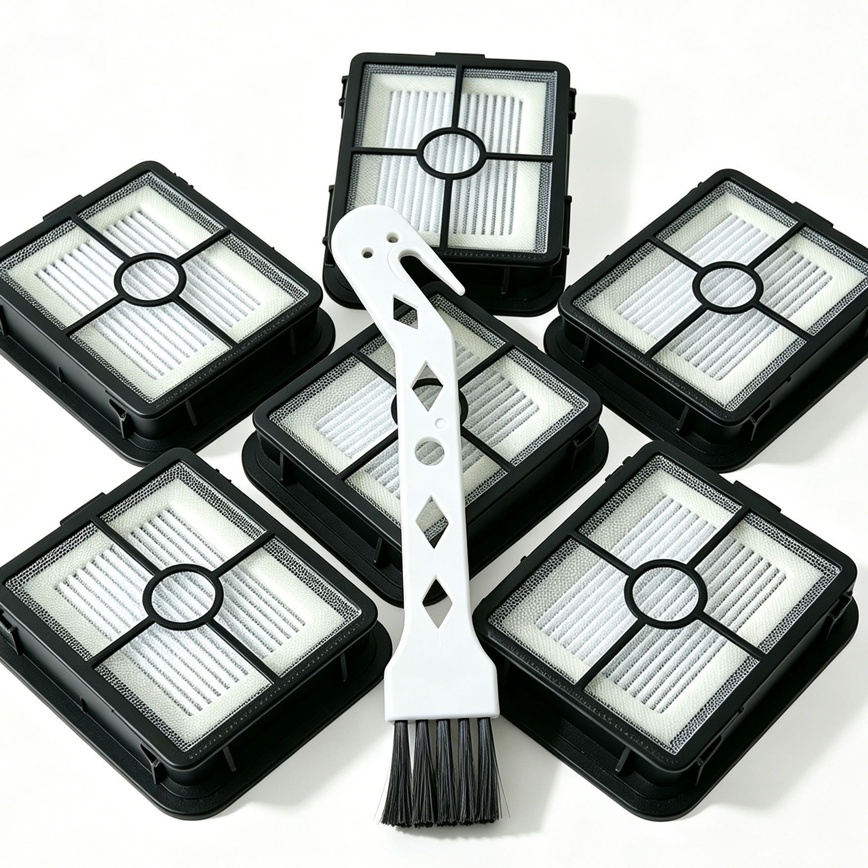 5 Filters + 1 White Cleaning Brush For Bissell 2554A - Image 1