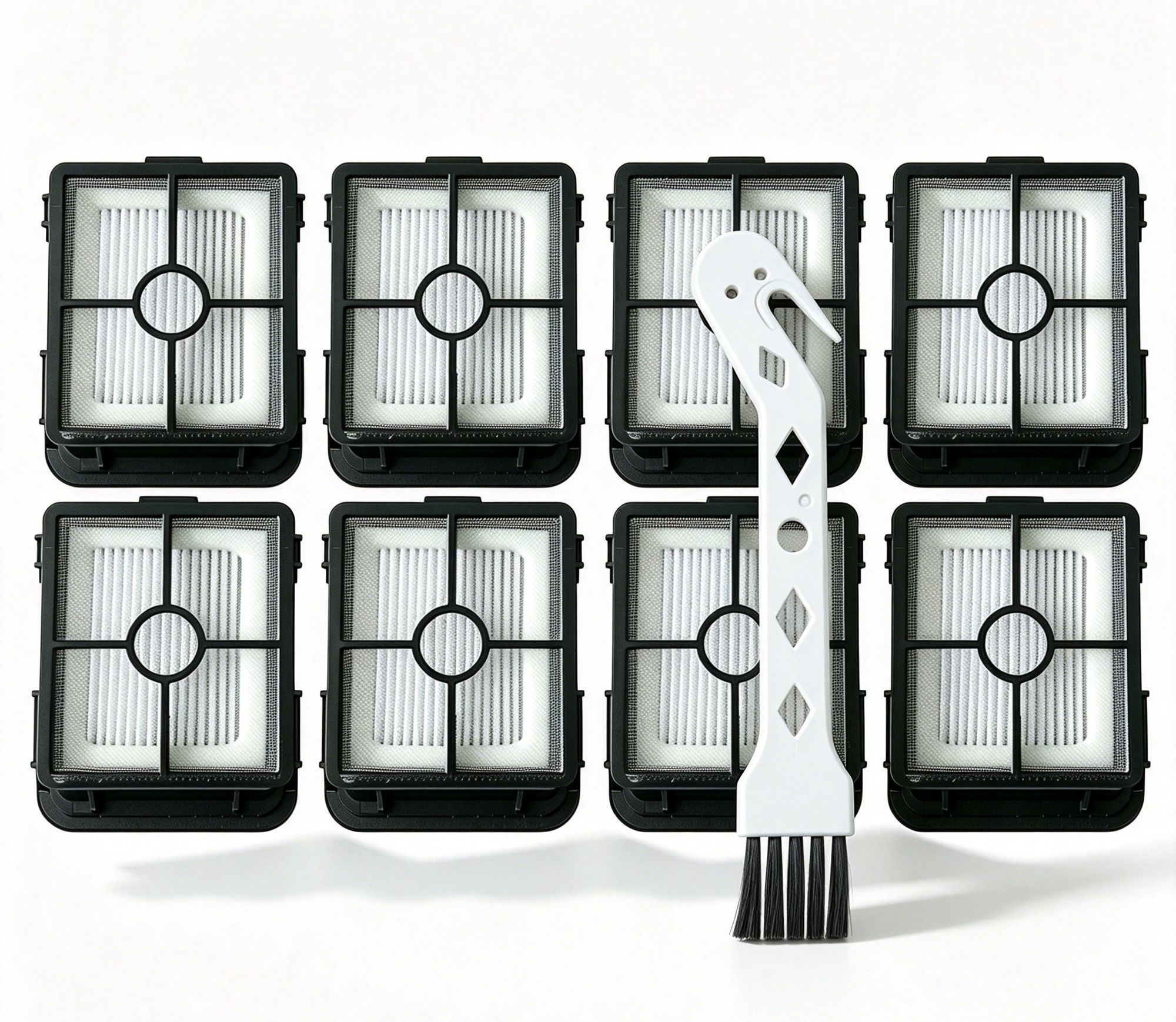 8 Filters + 1 White Cleaning Brush For Bissell 2554A - Image 1