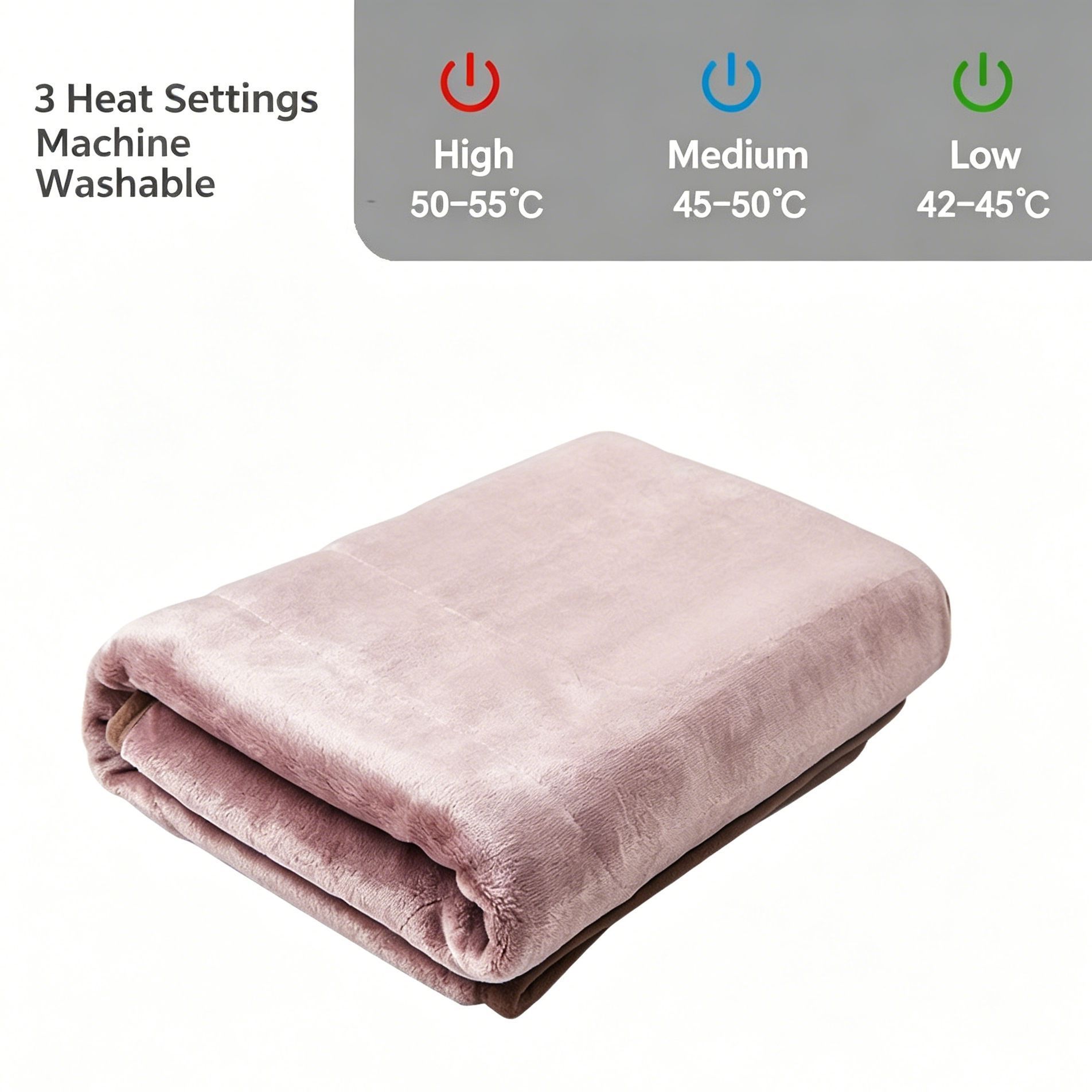 Pink USB Thermostat Heated Blanket Small Warm Cover For Home Student Dormitory - Image 1