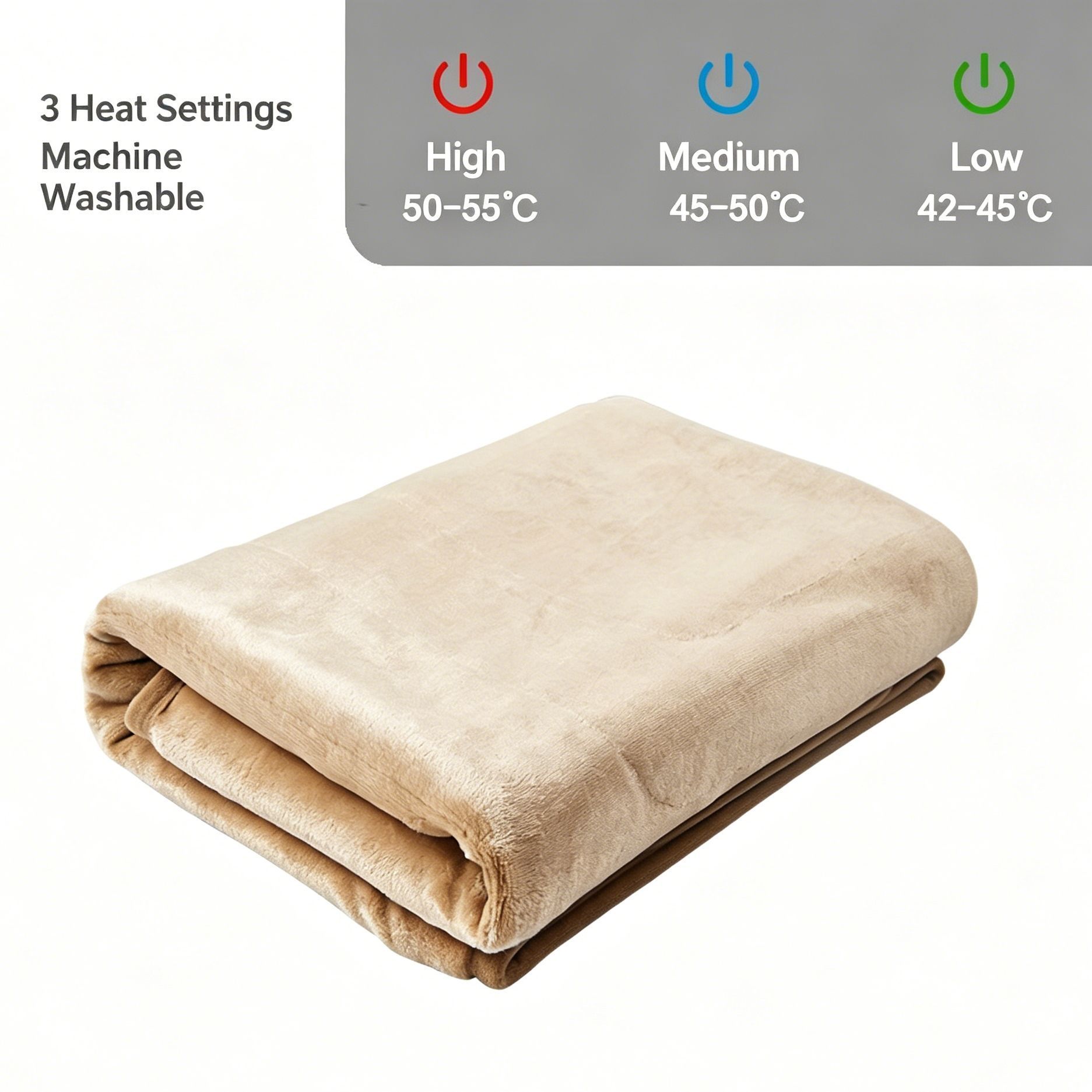 Yellow USB Constant Temp Single Electric Throw Warm Rug For Desk & Bedroom - Image 1