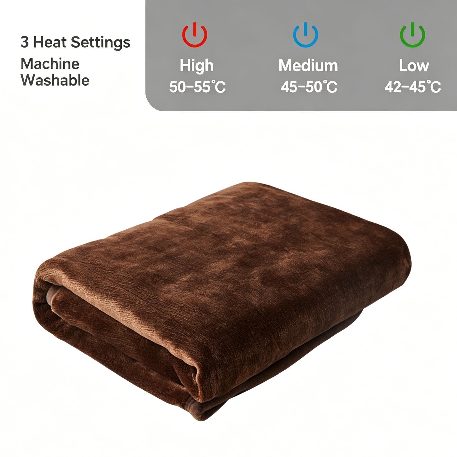 Coffee USB Adjustable Heat Heating Blanket Fast Warm Student Dorm Lounge Cover - Image 1
