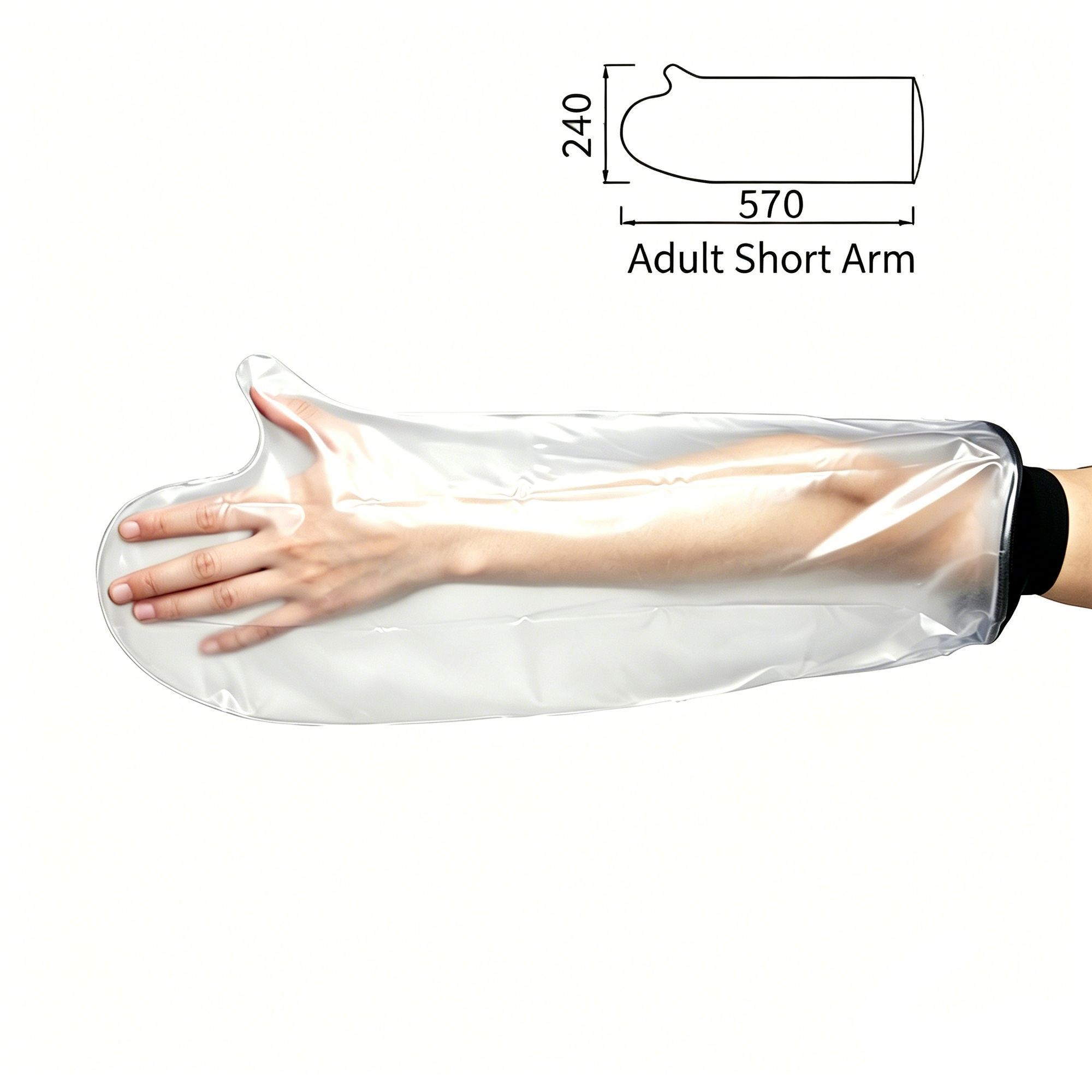 Adult Short Arm Cast Bath Protector - Image 1