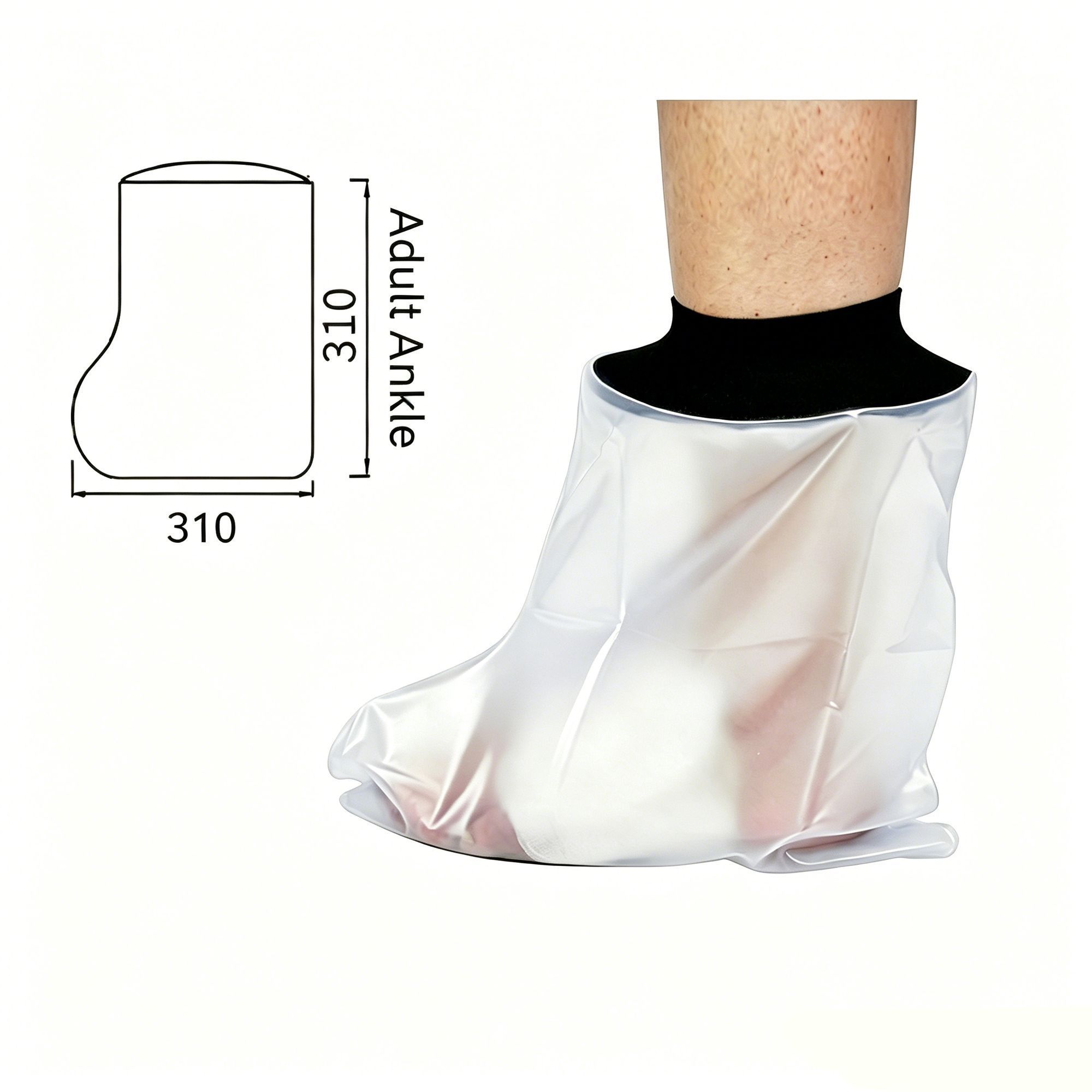 Adult Foot Cast Waterproof Bath Protector - Image 1
