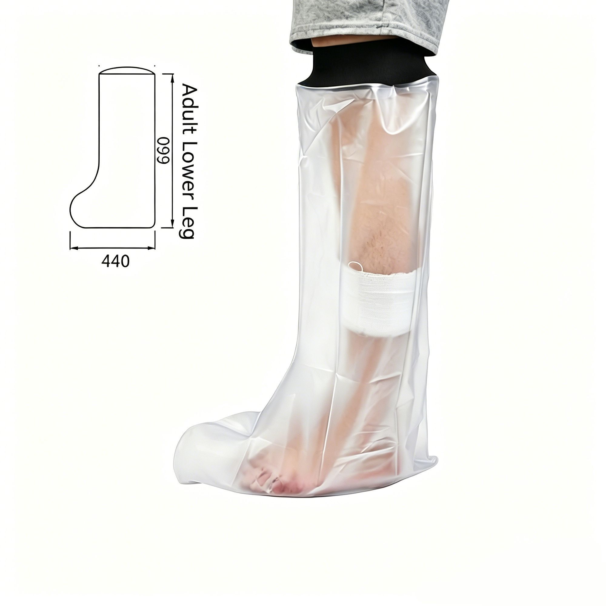 Adult Calf Cast Shower Waterproof Cover - Image 1