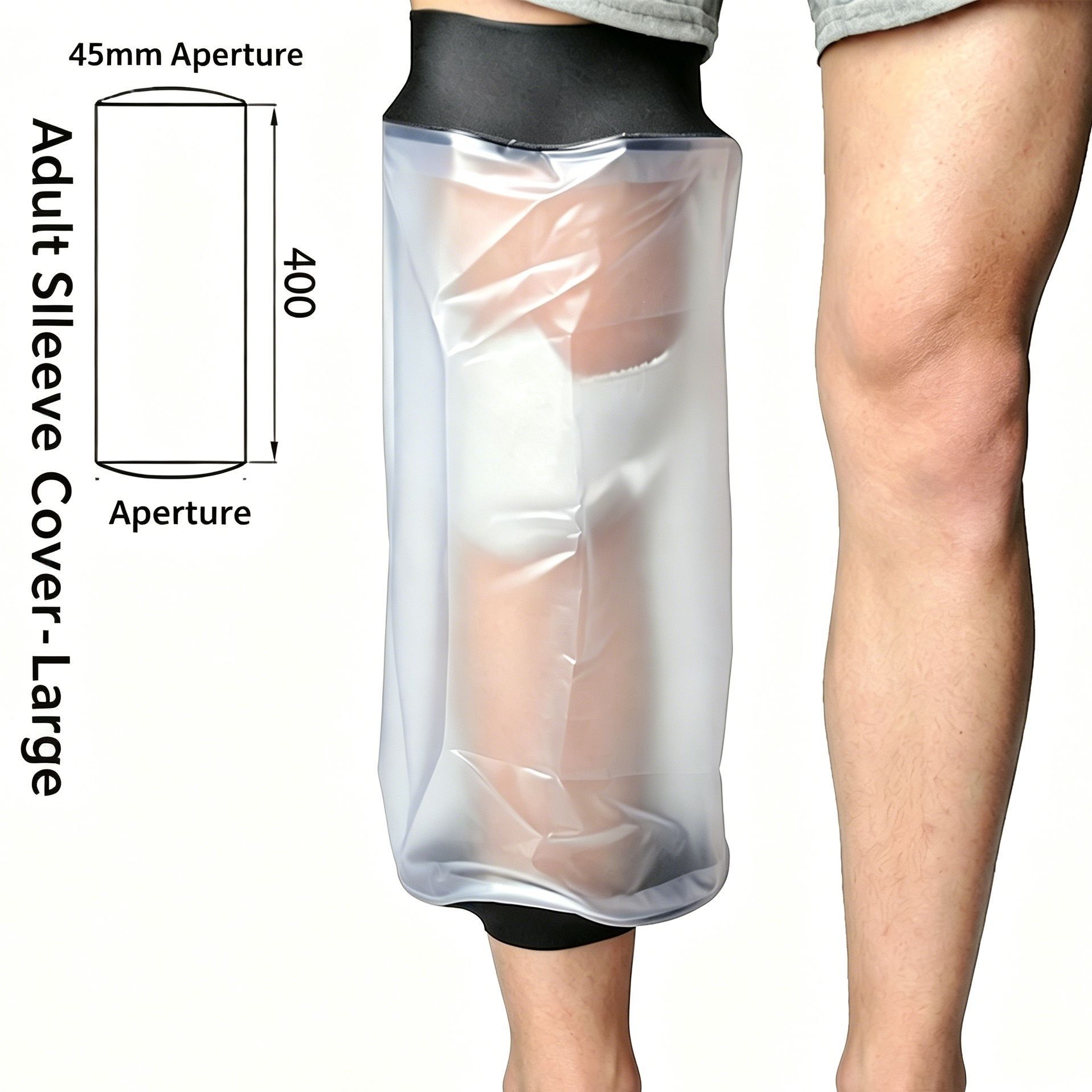 Adult Knee Surgery Waterproof Bath Sleeve - Image 1