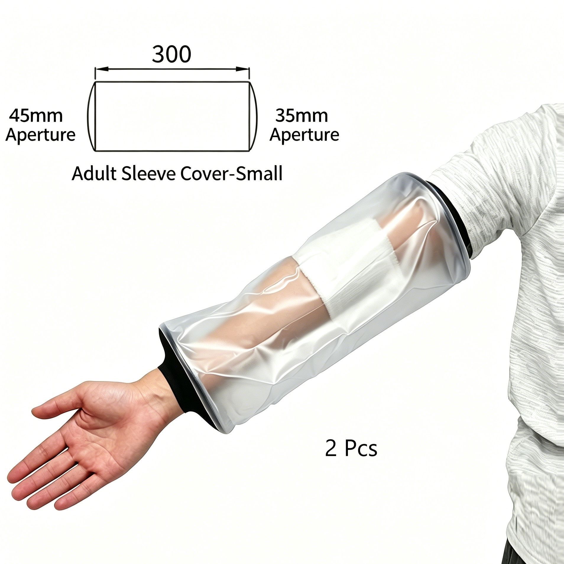 Adult Elbow Wound Waterproof Sleeve 2Pcs - Image 1