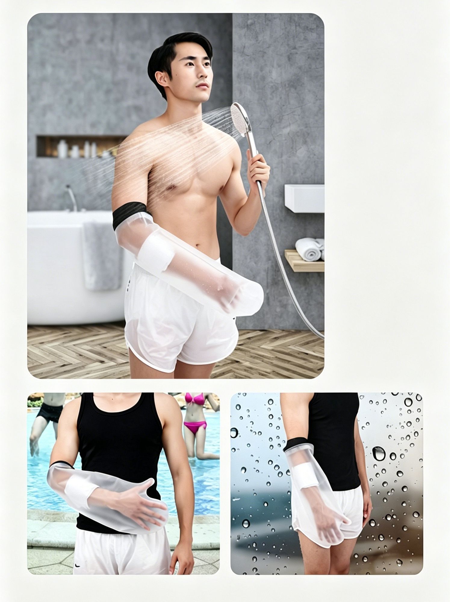 Adult Elbow Wound Waterproof Sleeve 2Pcs - Image 2
