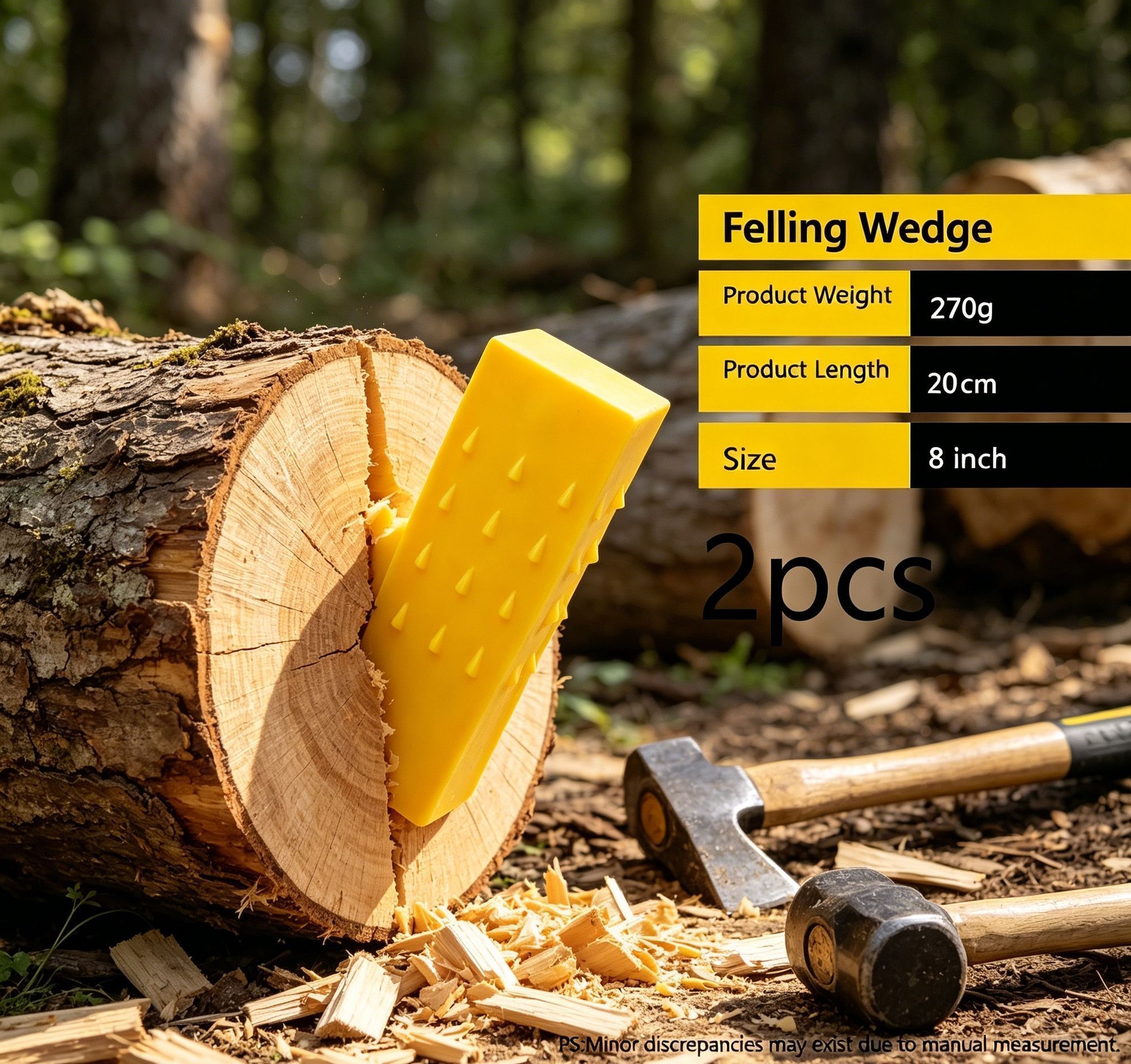 5+8 Inch Tree Felling Wedge Pack 4Pcs Outdoor Log Splitting Accessory - Image 5