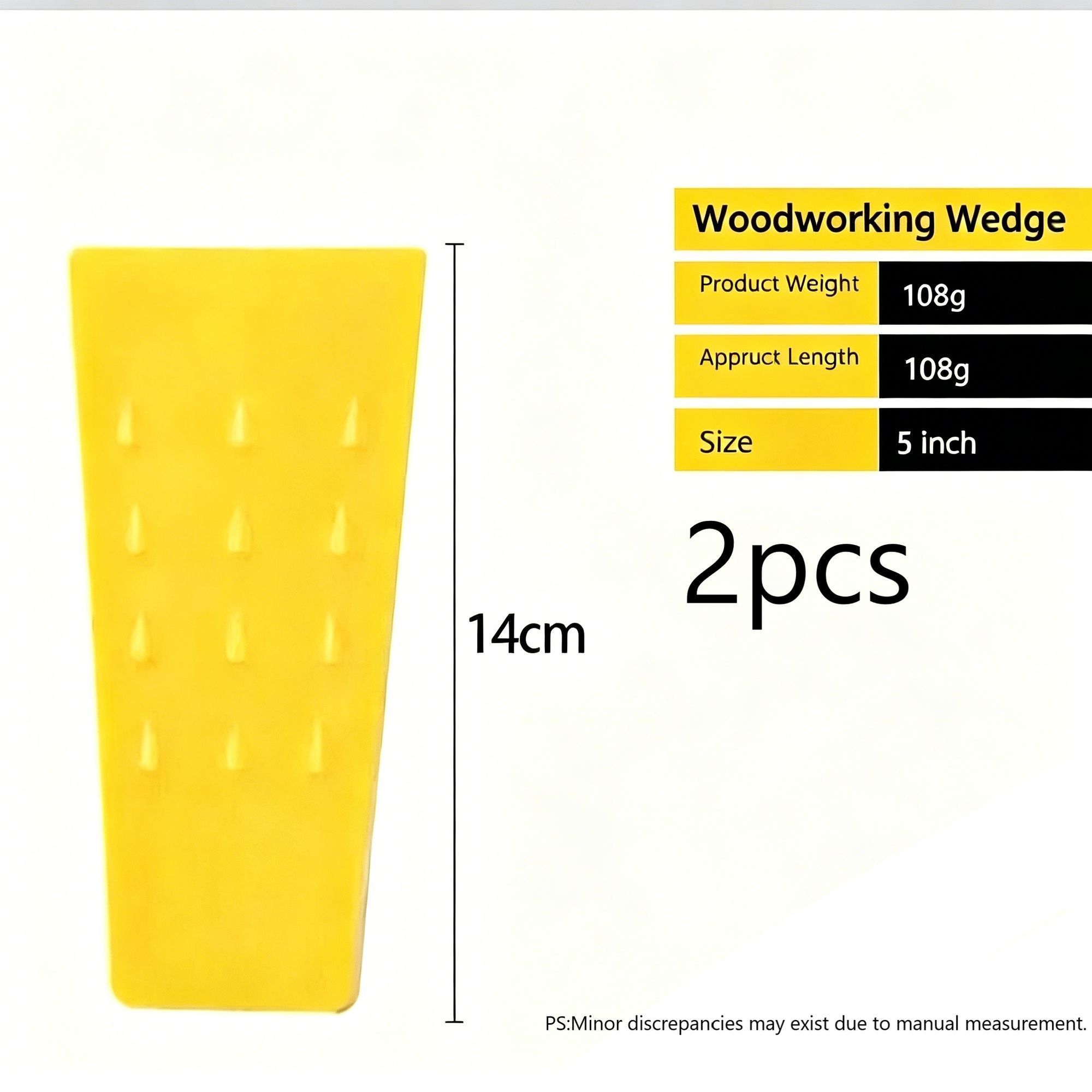 5+10 Inch Plastic Timber Wedge Set 4Pcs Garden Tree Cutting Supplies - Image 2