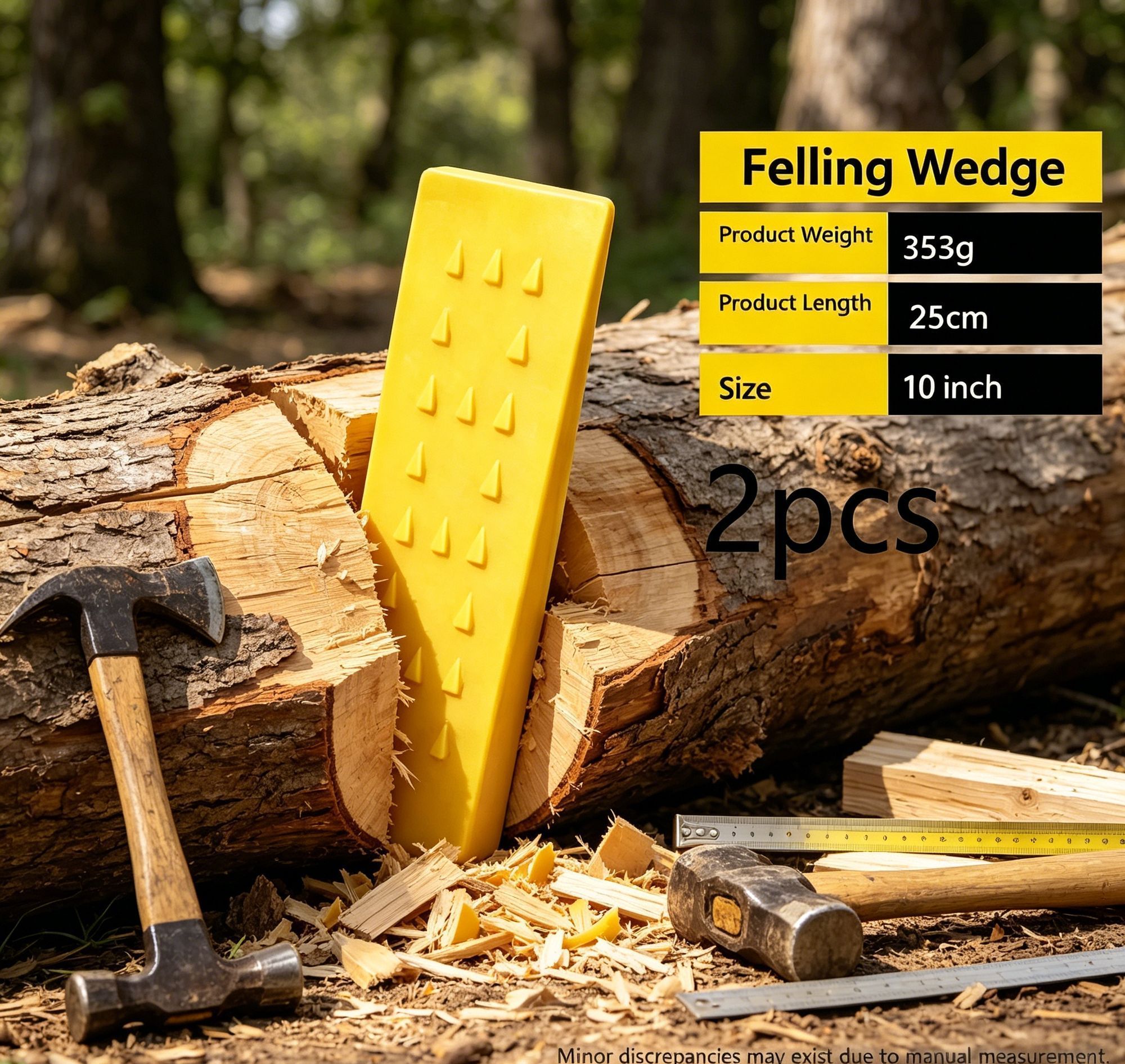 5+10 Inch Plastic Timber Wedge Set 4Pcs Garden Tree Cutting Supplies - Image 5