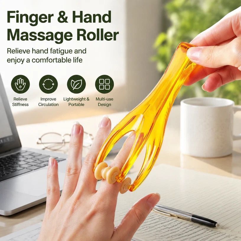 Elastic Finger Roller Massager Hand Fatigue Relief 1Pcs - Image 1