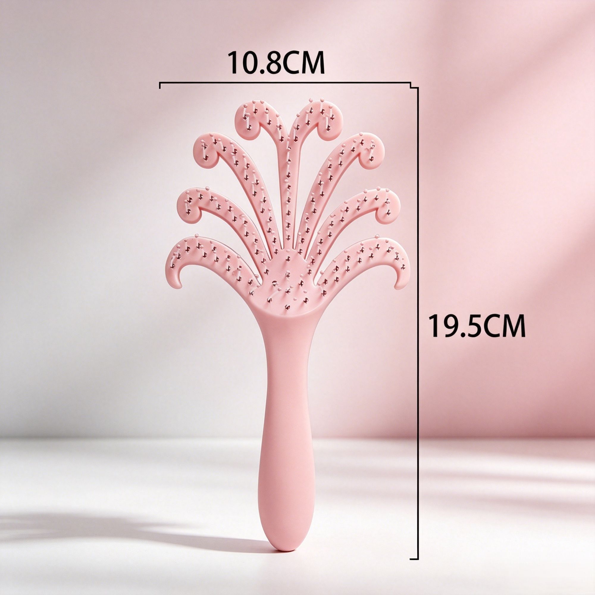 Light Blue Octopus Scalp Massage Brush Gentle Volumising Wet & Dry 2Pcs - Image 3